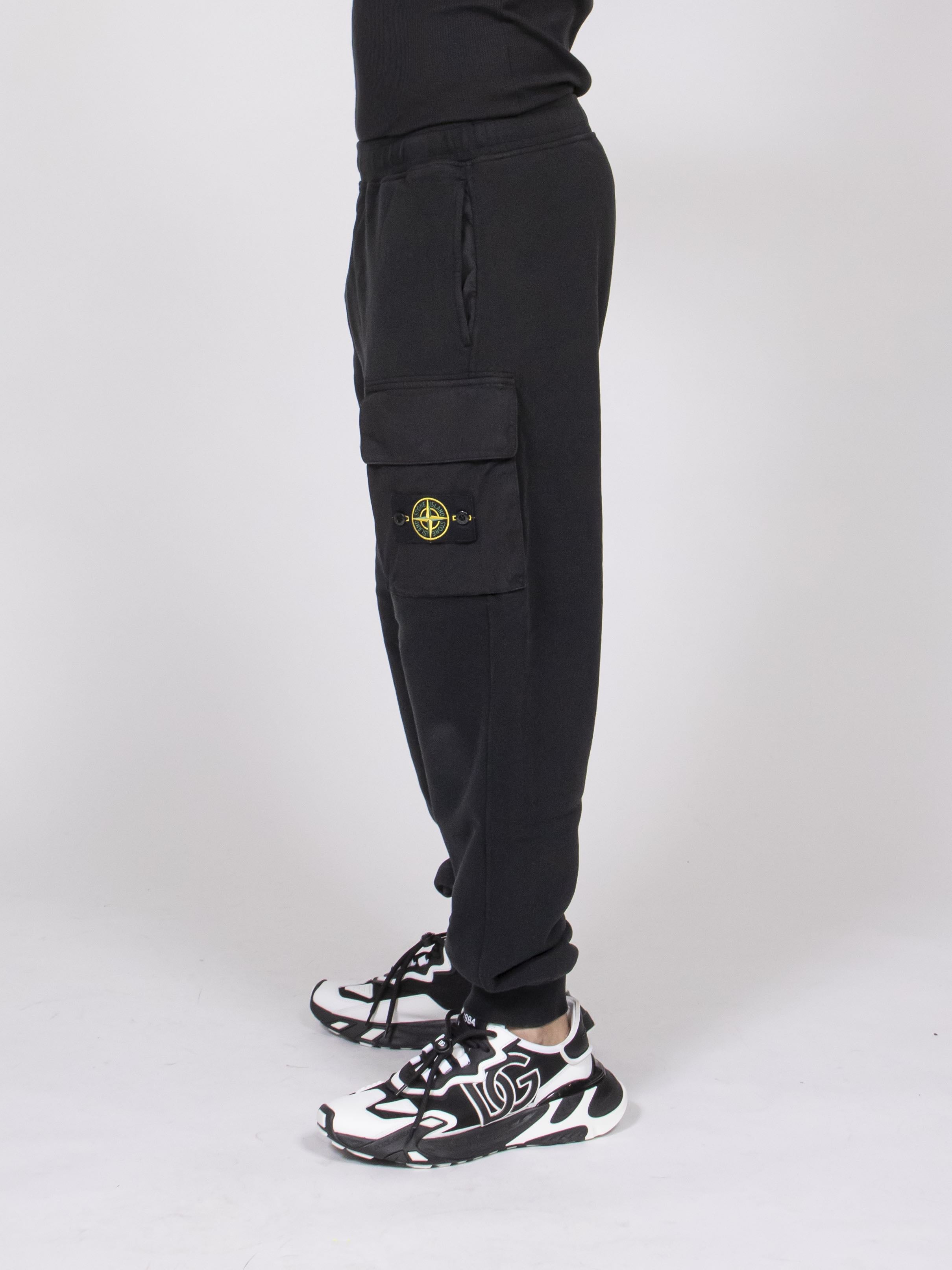Stone Island Pantalone In Felpa V0029 NERO