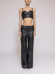 Moschino Pantalone In Pelle J3706 8715 0555 NERO