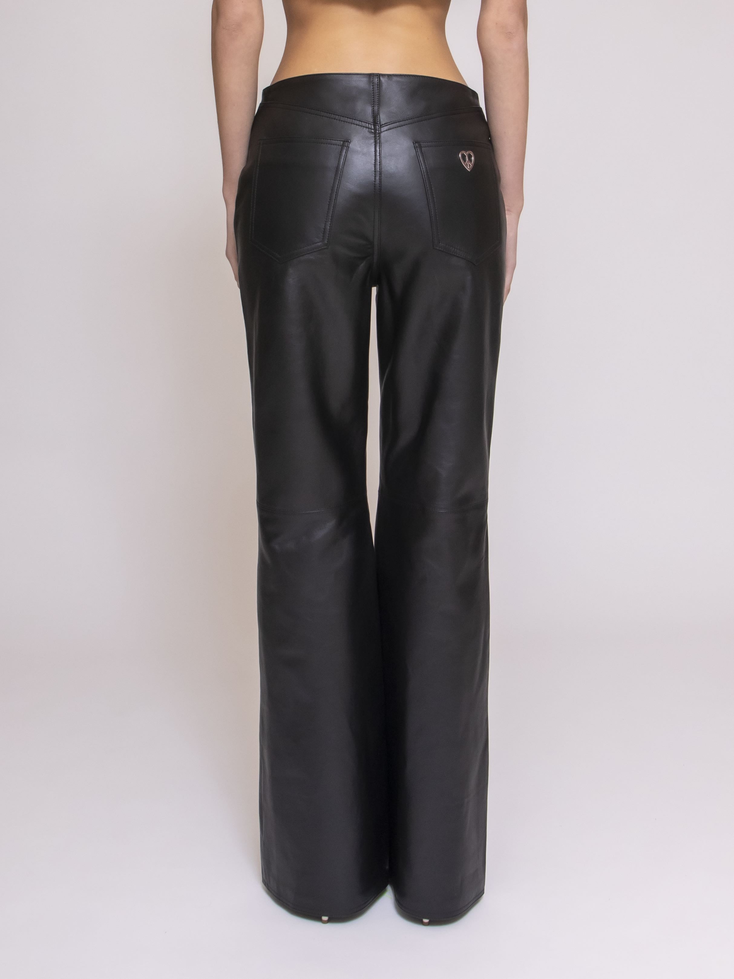 Moschino Pantalone In Pelle J3706 8715 0555 NERO