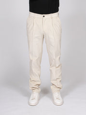 Peserico Pantalone In Velluto 041 BIANCO GESSO