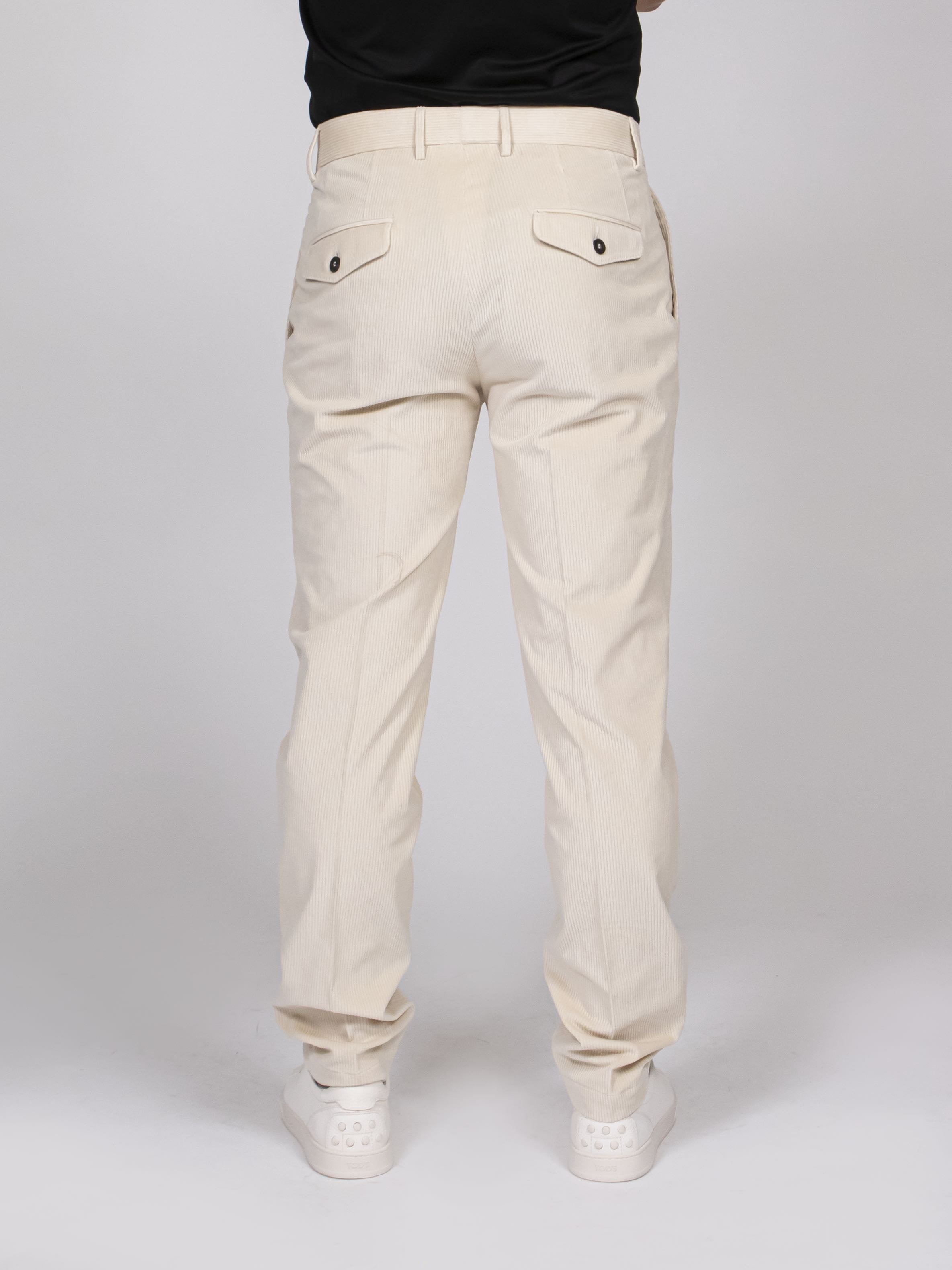 Peserico Pantalone In Velluto 041 BIANCO GESSO