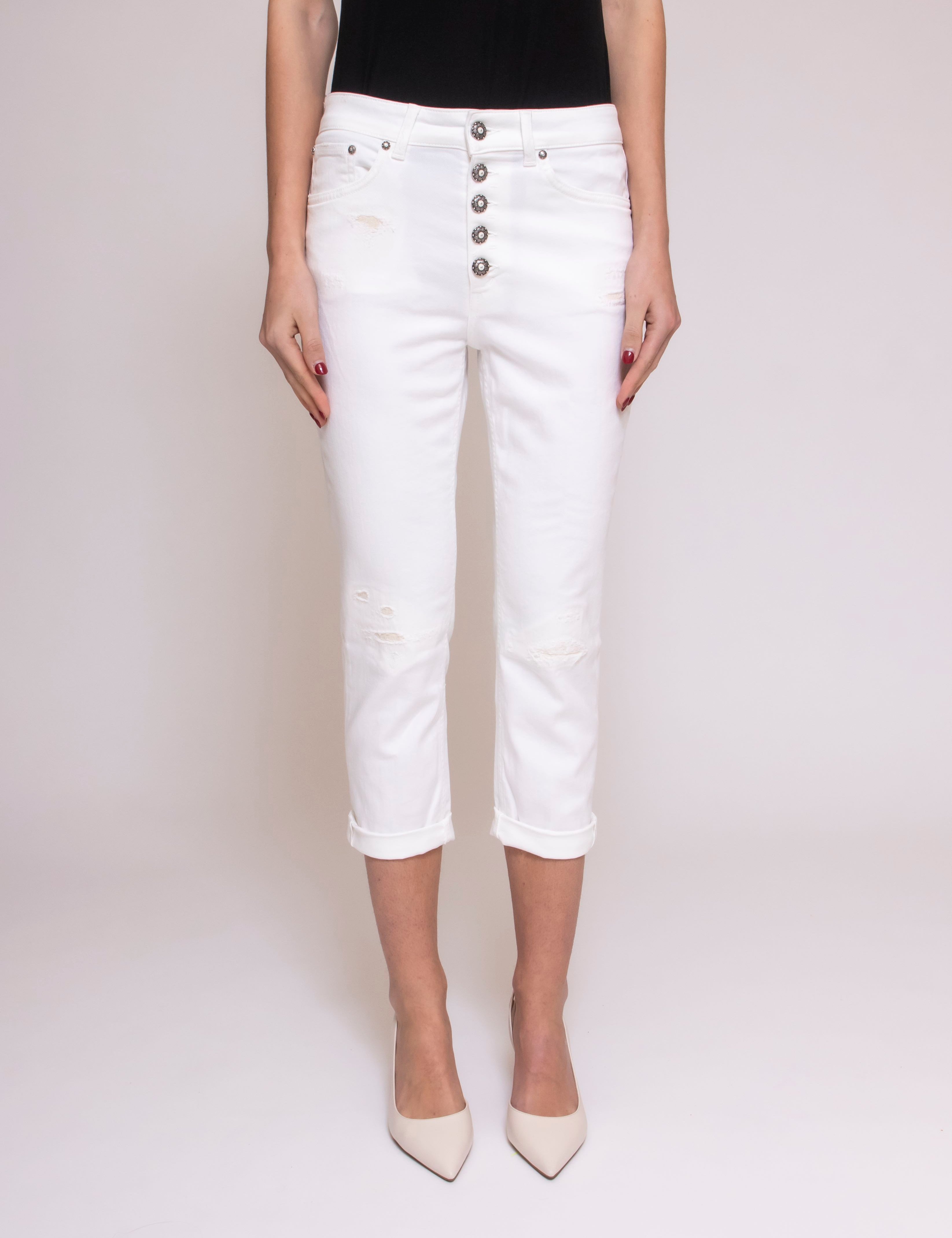 Dondup Pantalone Koons Gioiello 000 BIANCO