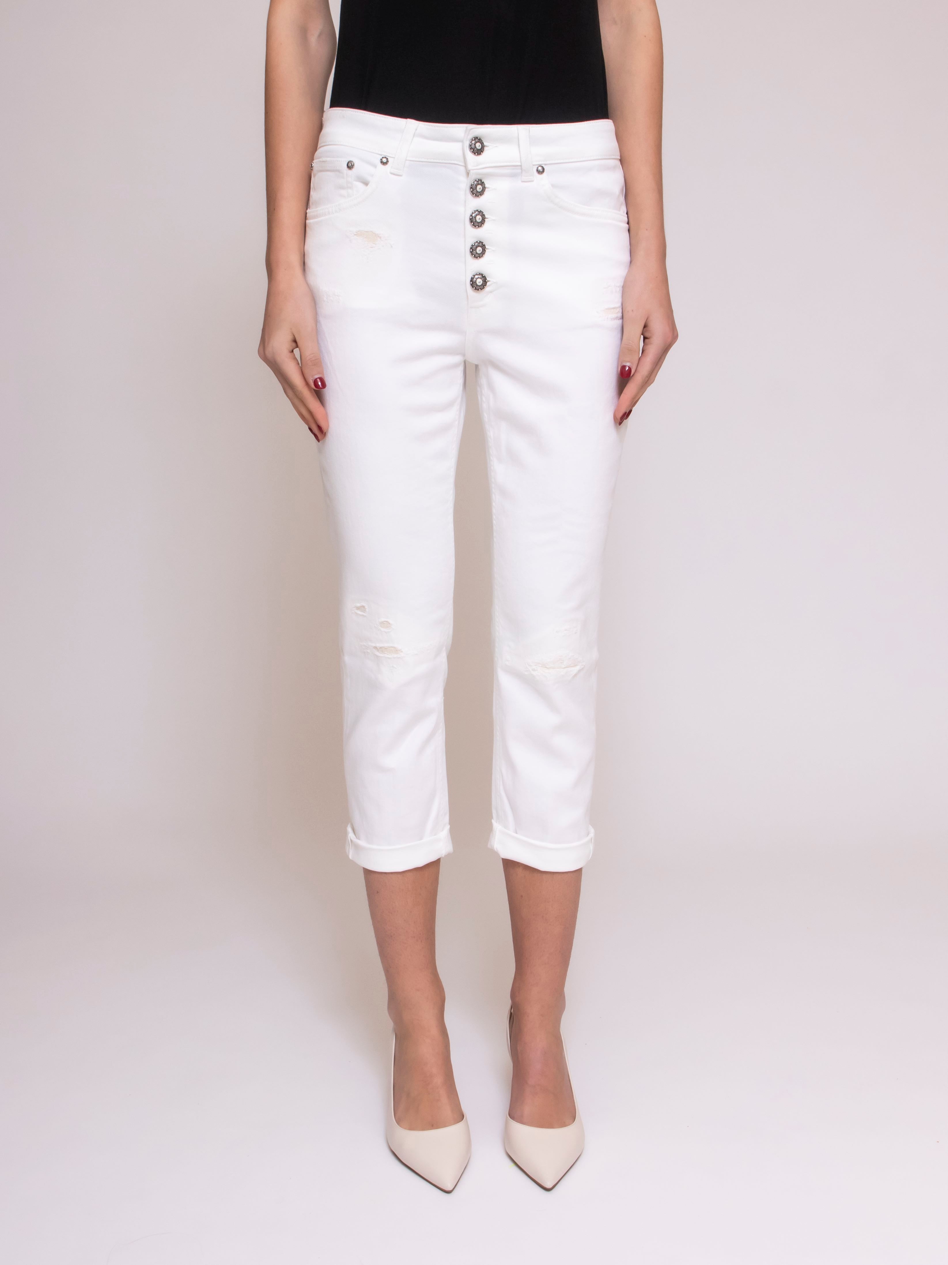 Dondup Pantalone Koons Gioiello 000 BIANCO