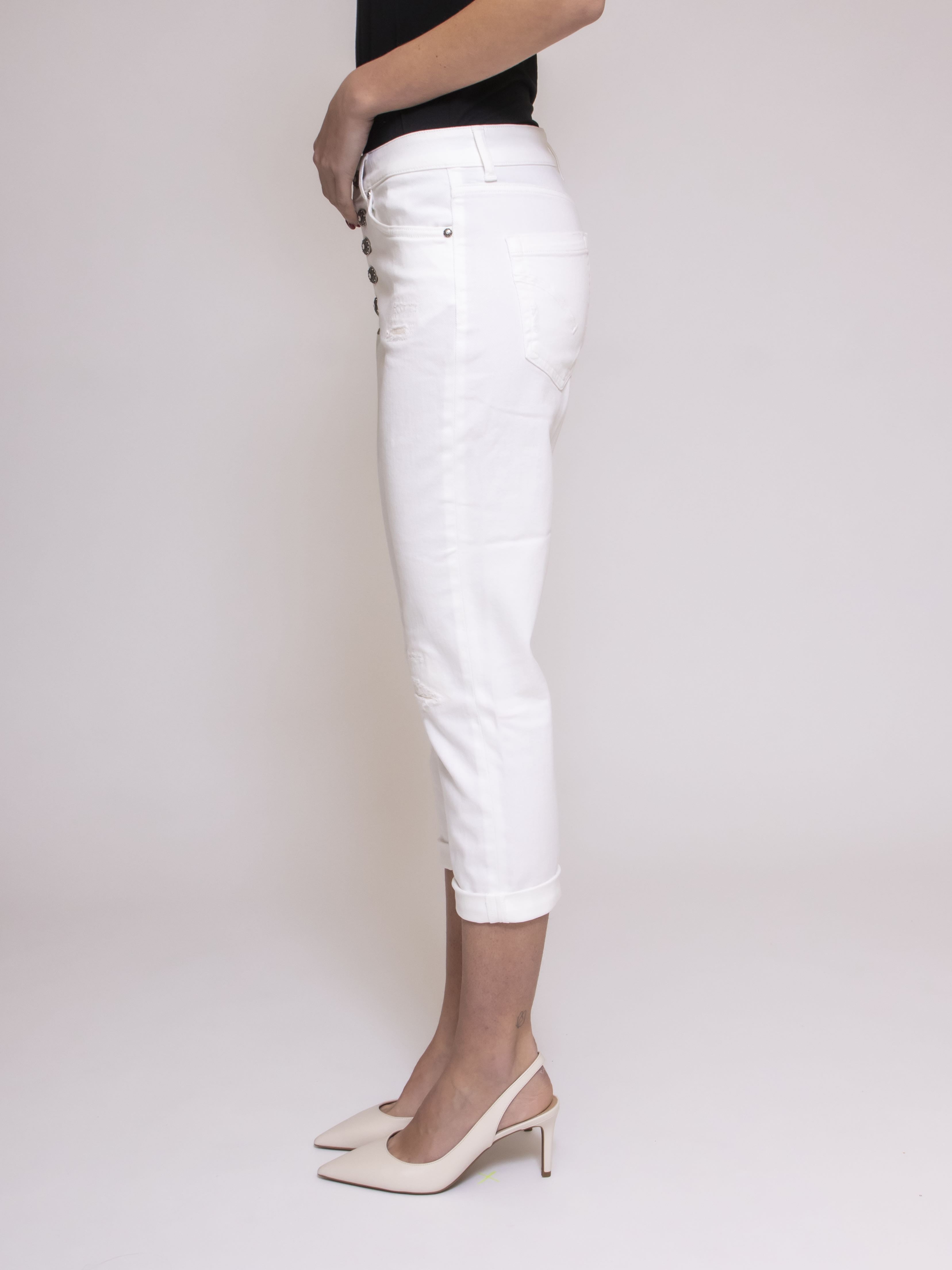 Dondup Pantalone Koons Gioiello 000 BIANCO