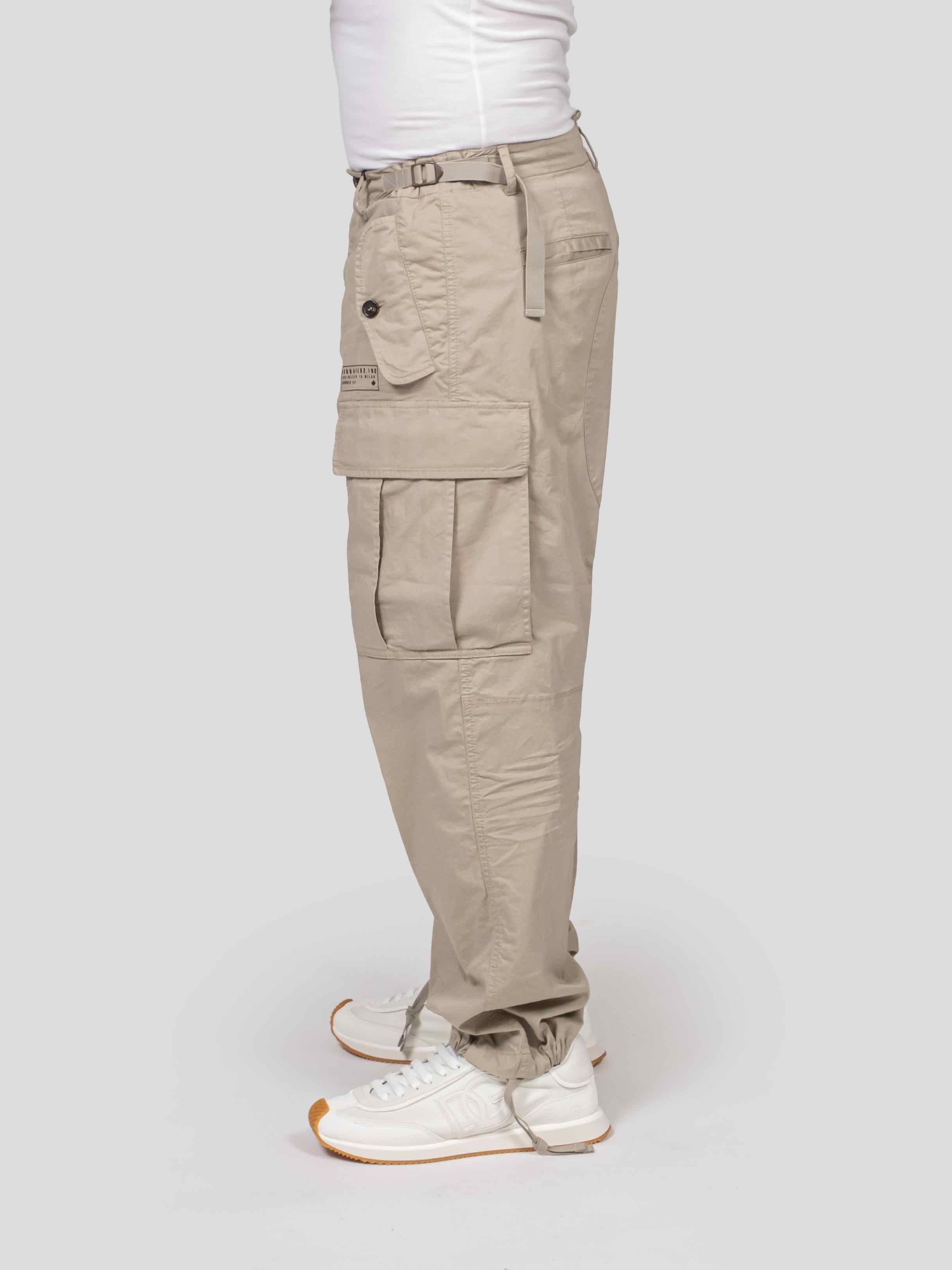 Dsquared2 Pantalone Light Cotton Utility Wide 801 SABBIA
