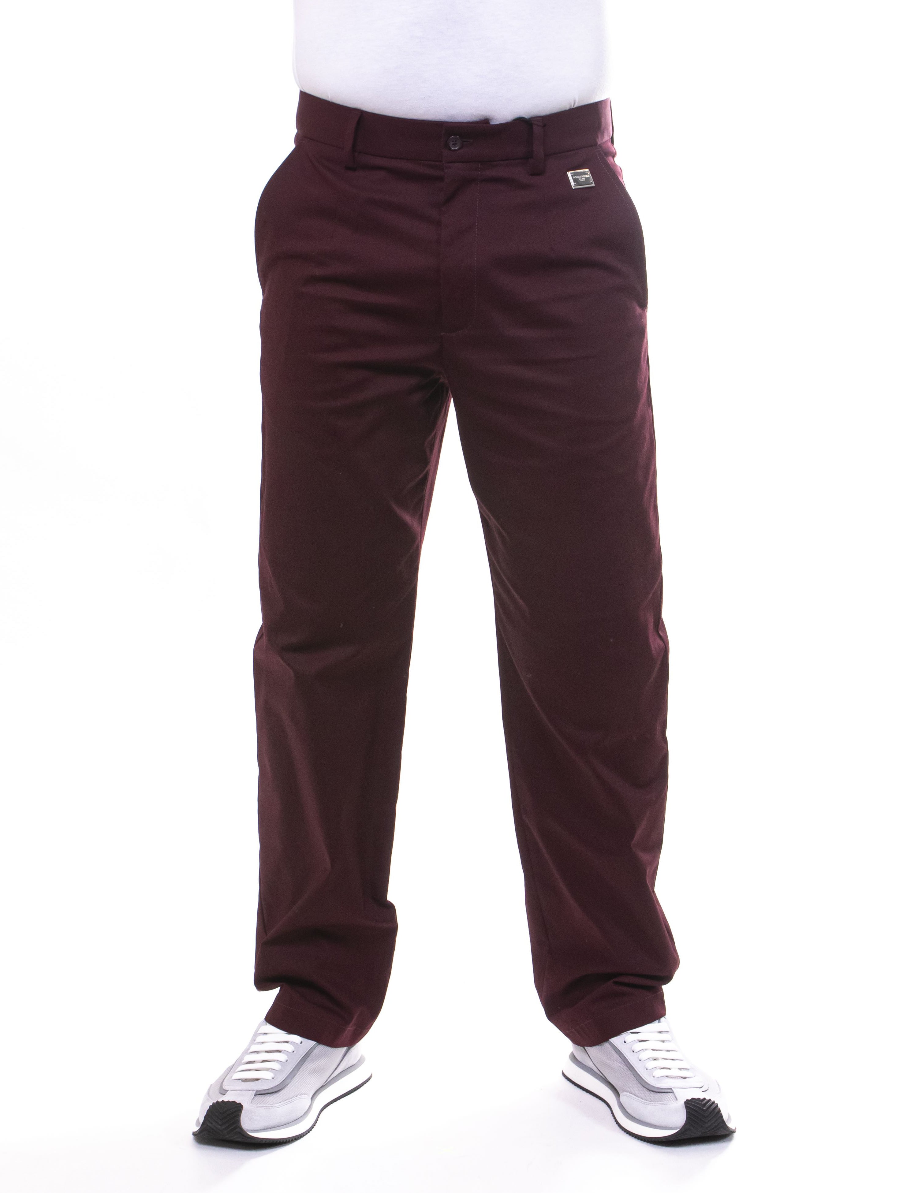 Dolce & Gabbana Pantalone M5039 MARRONE-VIOLA SCURO