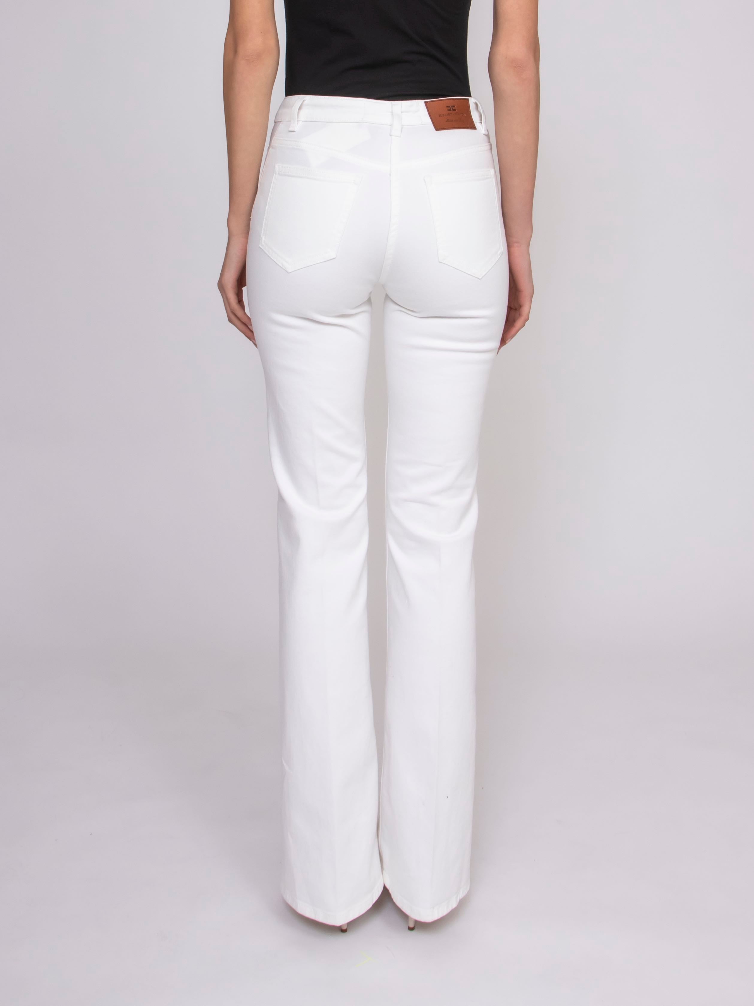Elisabetta Franchi Pantalone Mod.jeans 360 AVORIO
