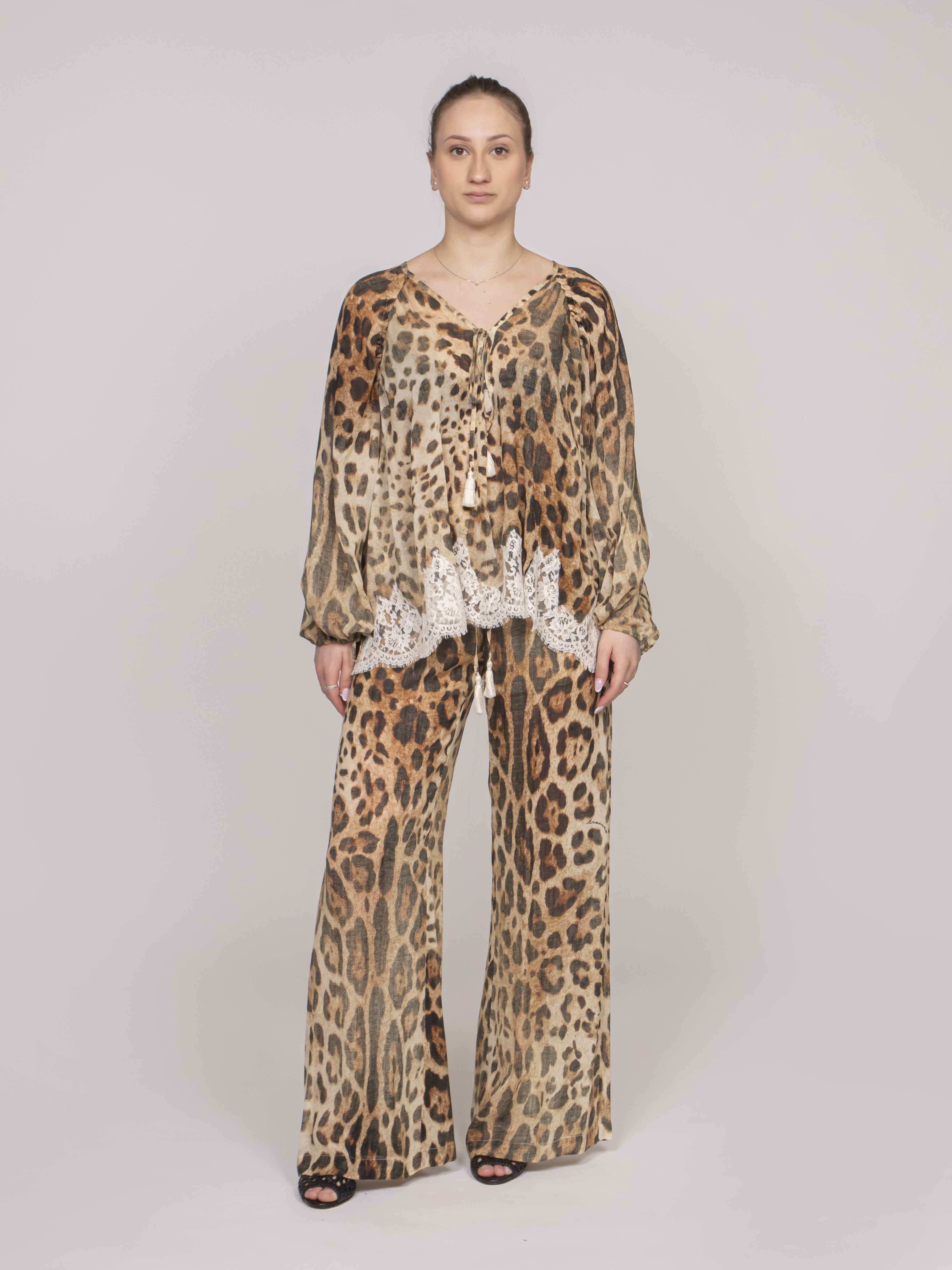Ermanno Firenze Pantalone Pigiama 23925 MANDORLA SC/MORO NOC