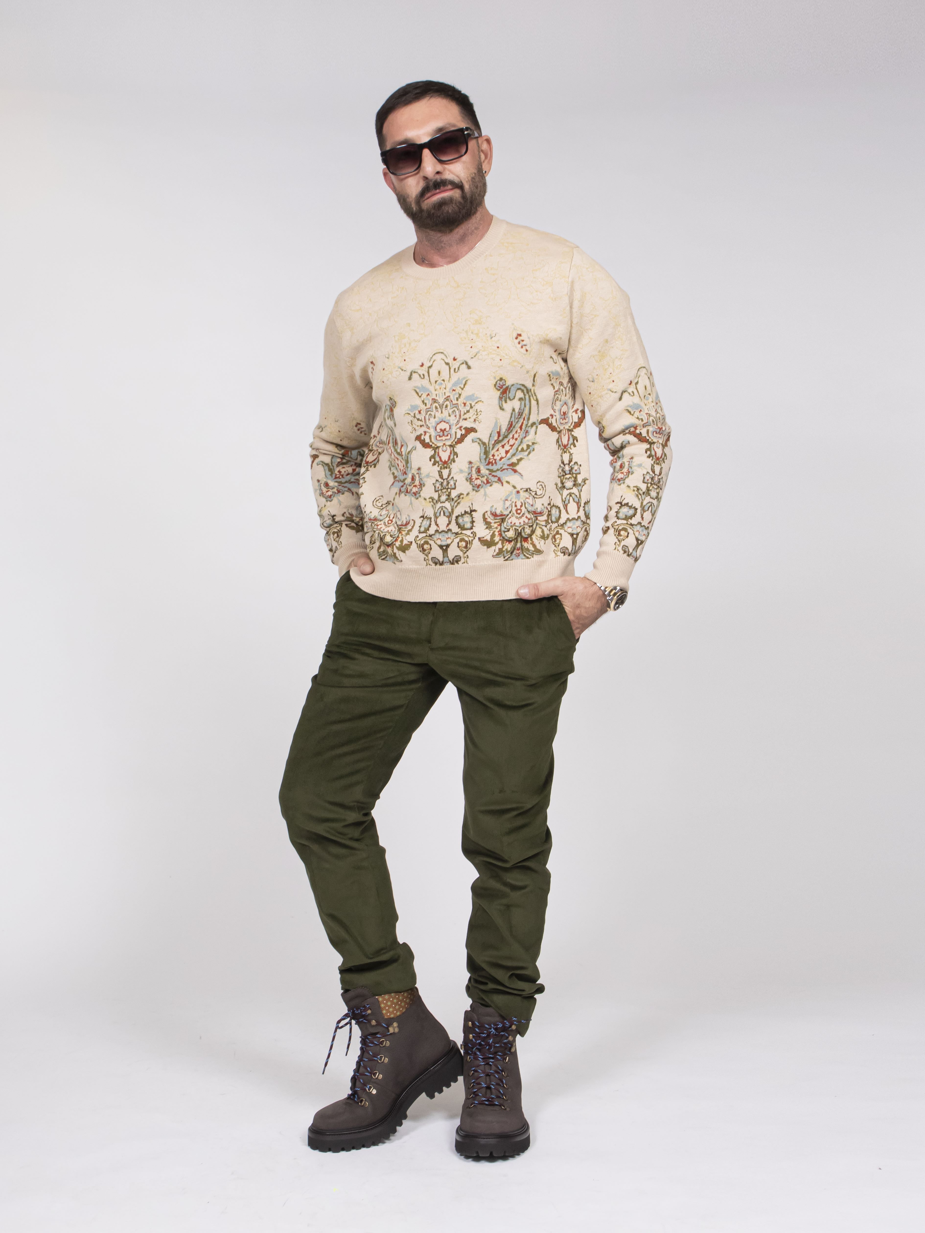 Etro Pantalone Roma V0282 MILITARE