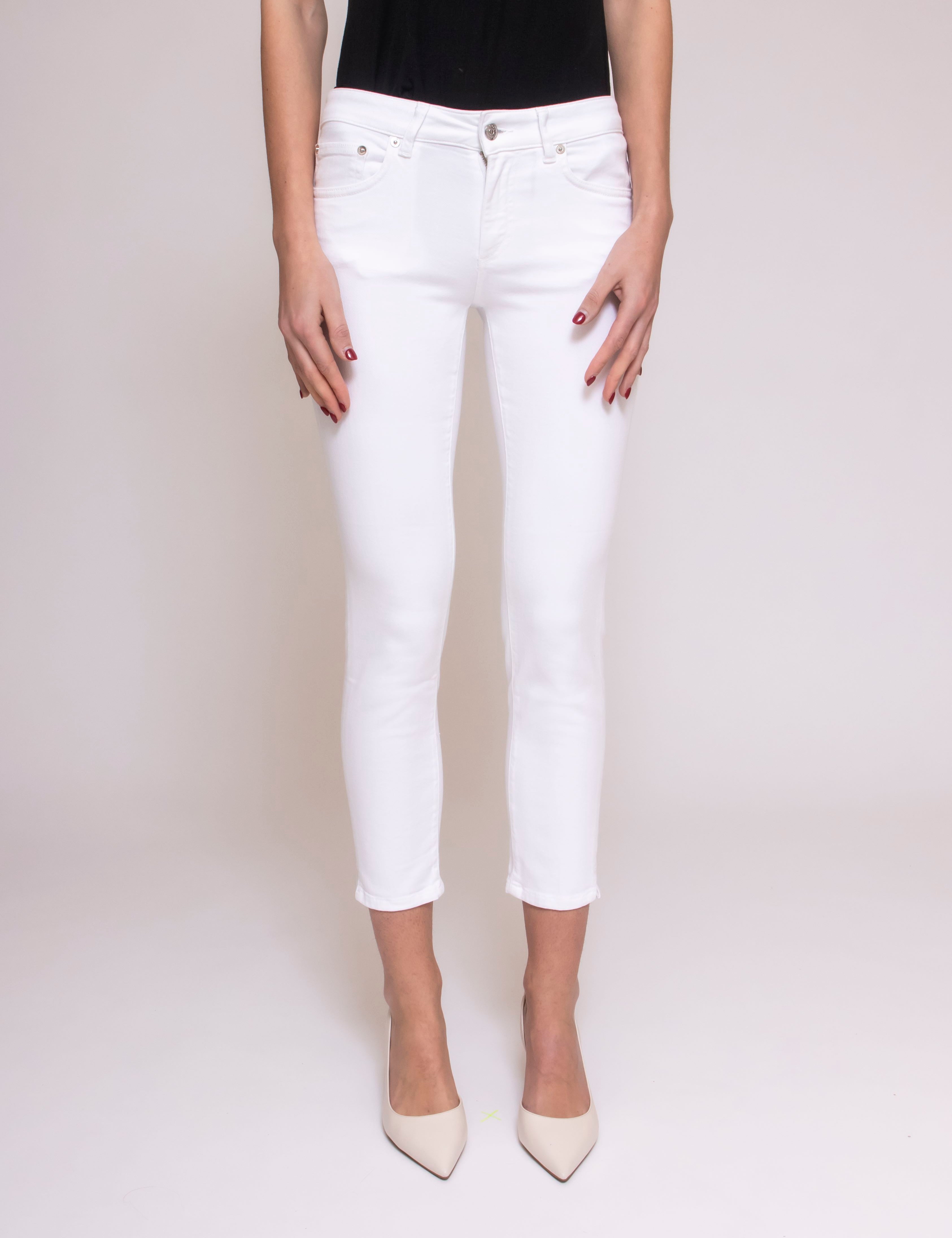 Dondup Pantalone Rose Special 000 BIANCO