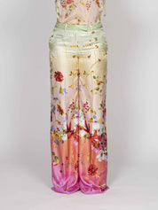 Cavalli Pantaloni D0509 GREEN/FUCHSIA