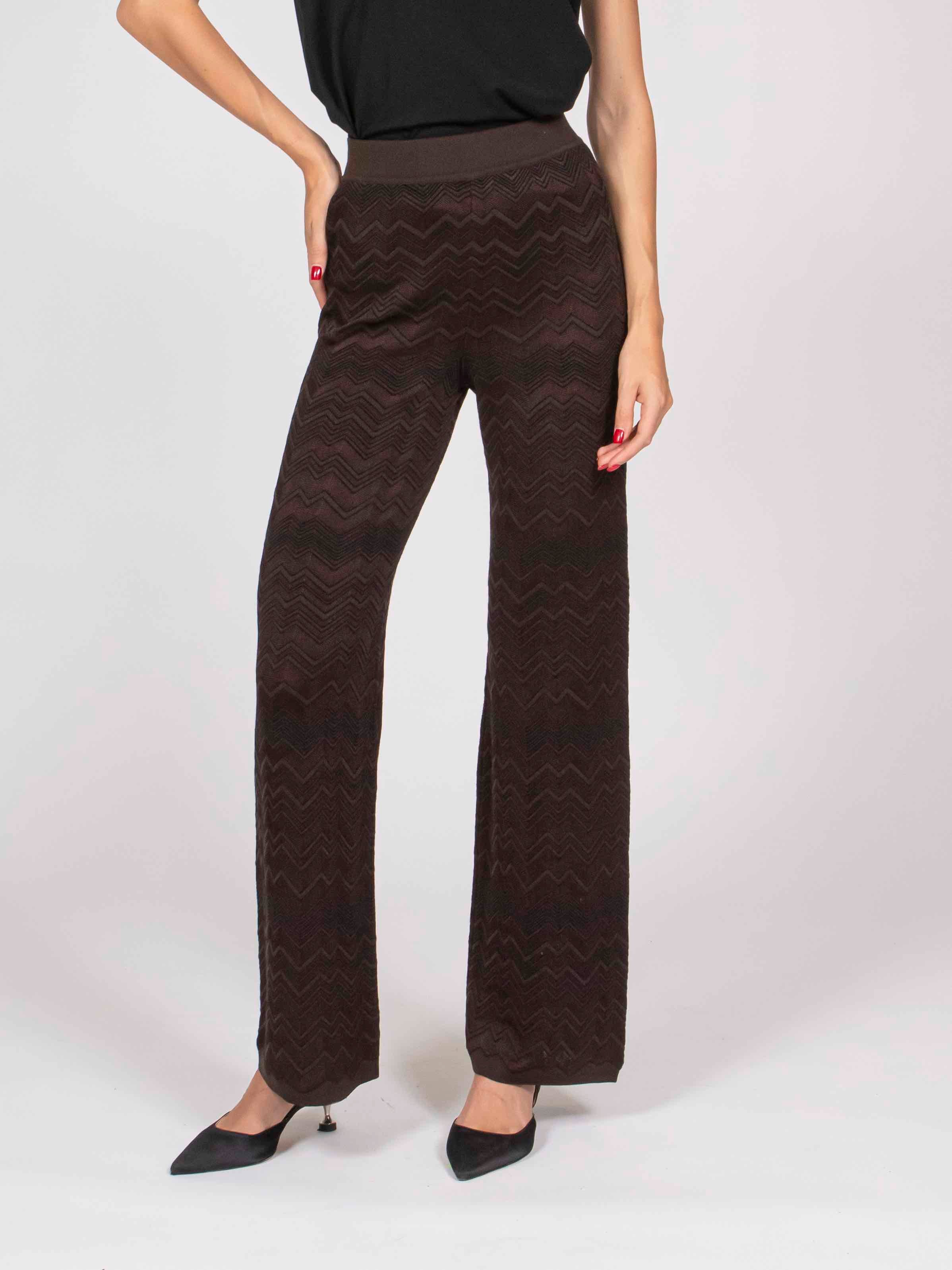 Missoni Pantaloni S80E1 SOLID COLOR BROWN
