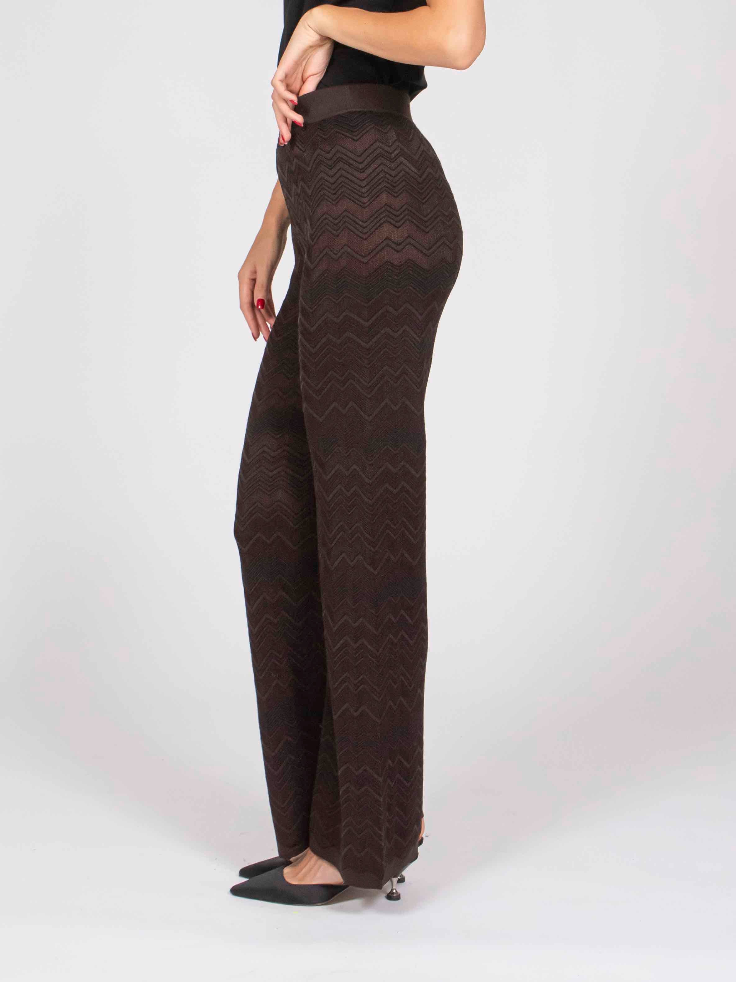 Missoni Pantaloni S80E1 SOLID COLOR BROWN