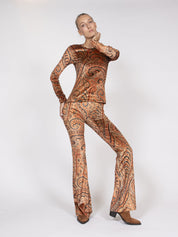 Etro Pantaloni X0822 FANTASIA ARANCIONE