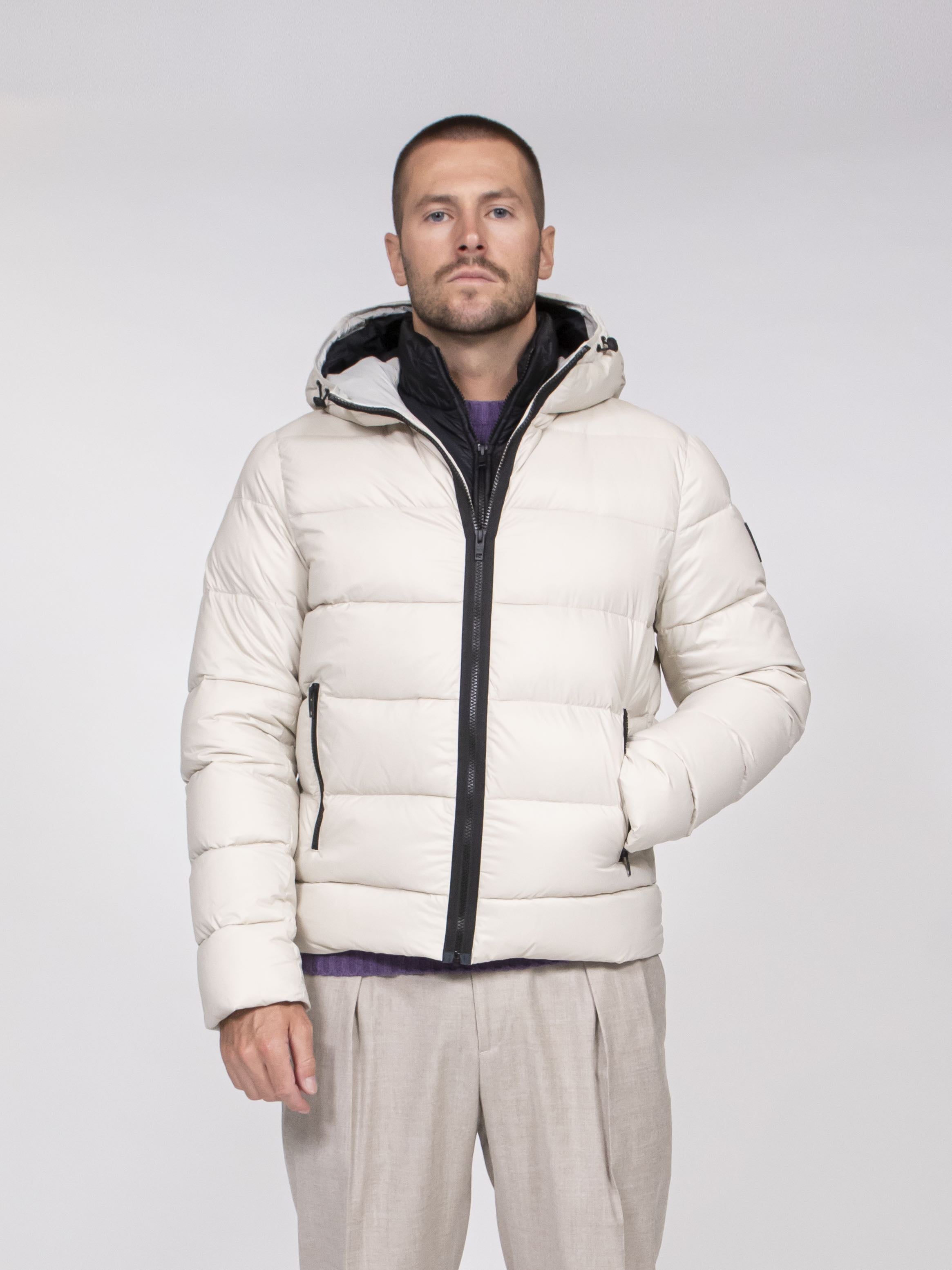 Fay Piumino con Cappuccio B004 NEVE