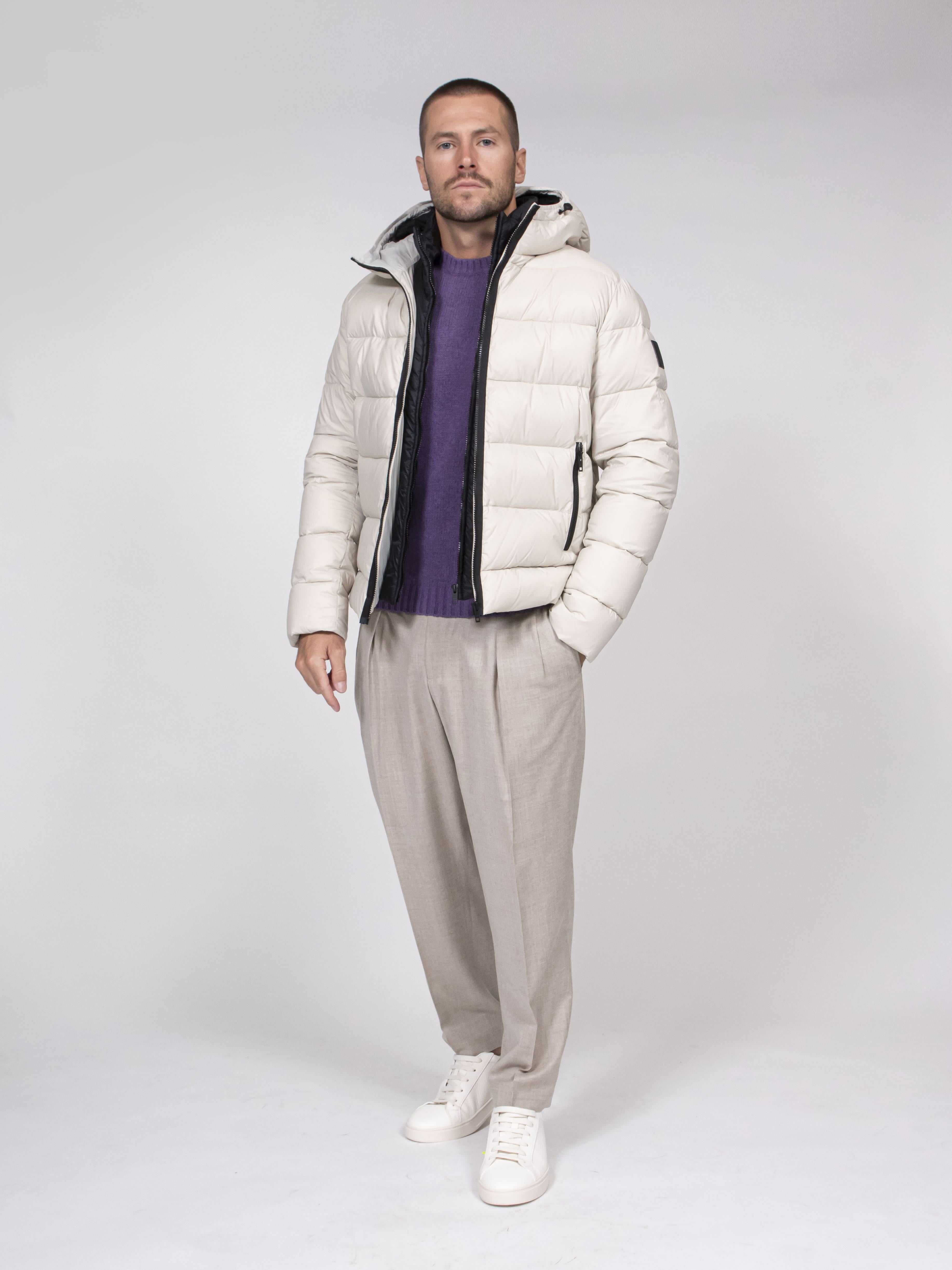 Fay Piumino con Cappuccio B004 NEVE