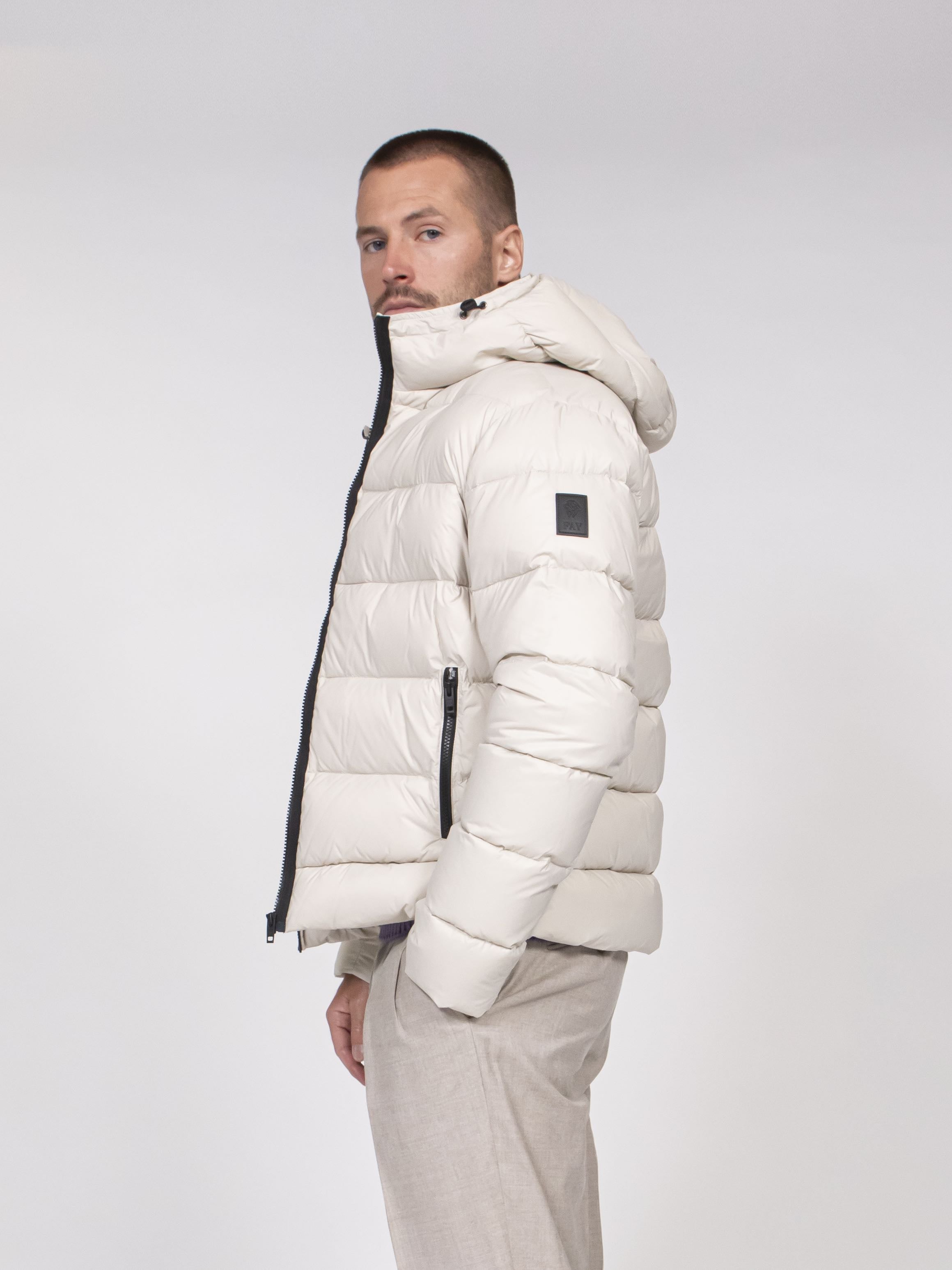 Fay Piumino con Cappuccio B004 NEVE