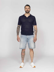 Amaranto Polo ABV 440 NAVY/GESSO