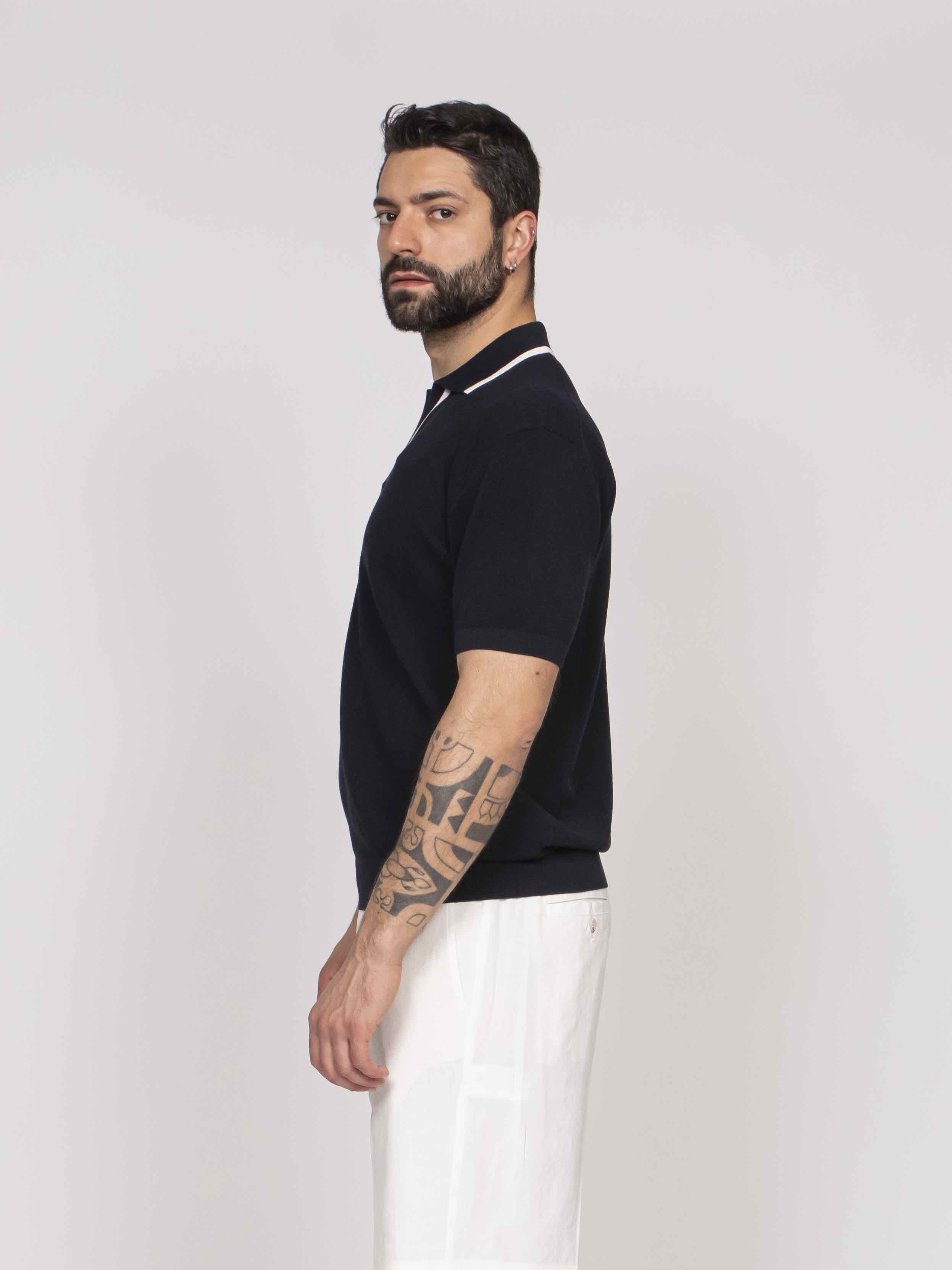 Paolo Pecora Polo In Cotone 6685 BLU
