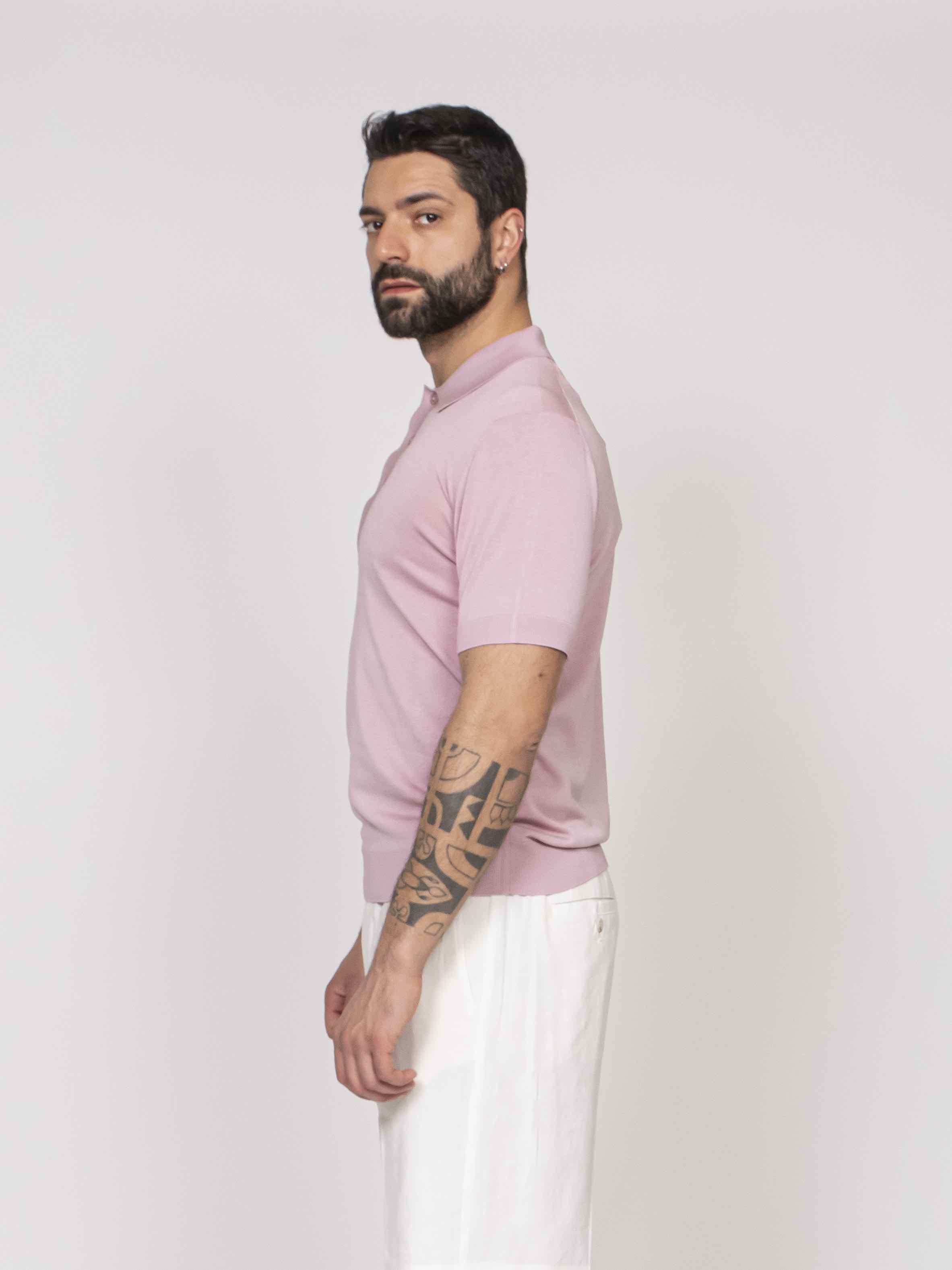 Paolo Pecora Polo In Seta 4283 ROSA