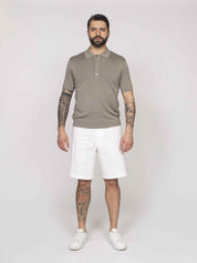 Paolo Pecora Polo In Seta 5326 MILITARE
