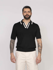 Paolo Pecora Polo In Seta 9000 NERO
