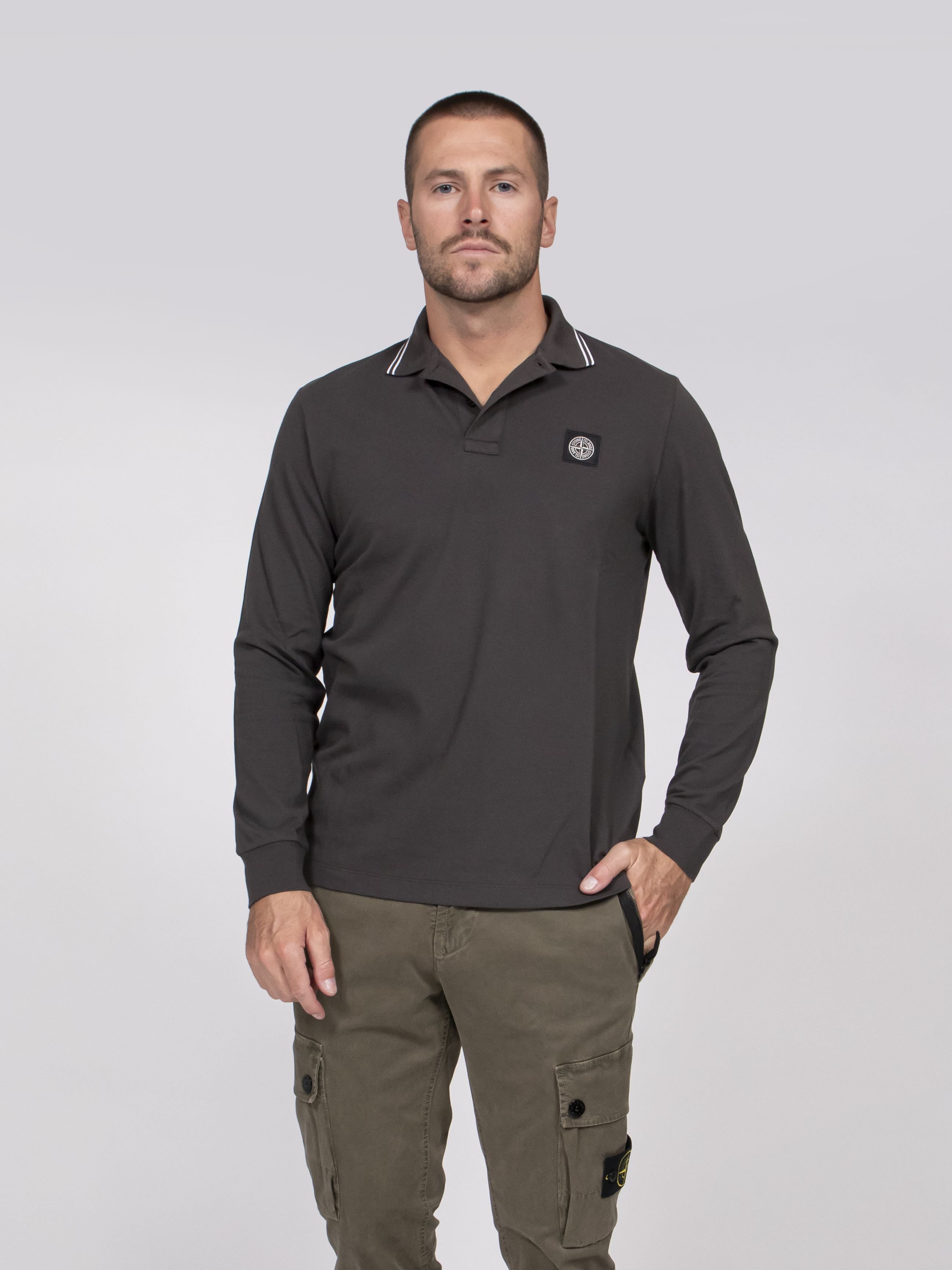 Stone Island Polo M/l Slim Fit V0062 PIOMBO