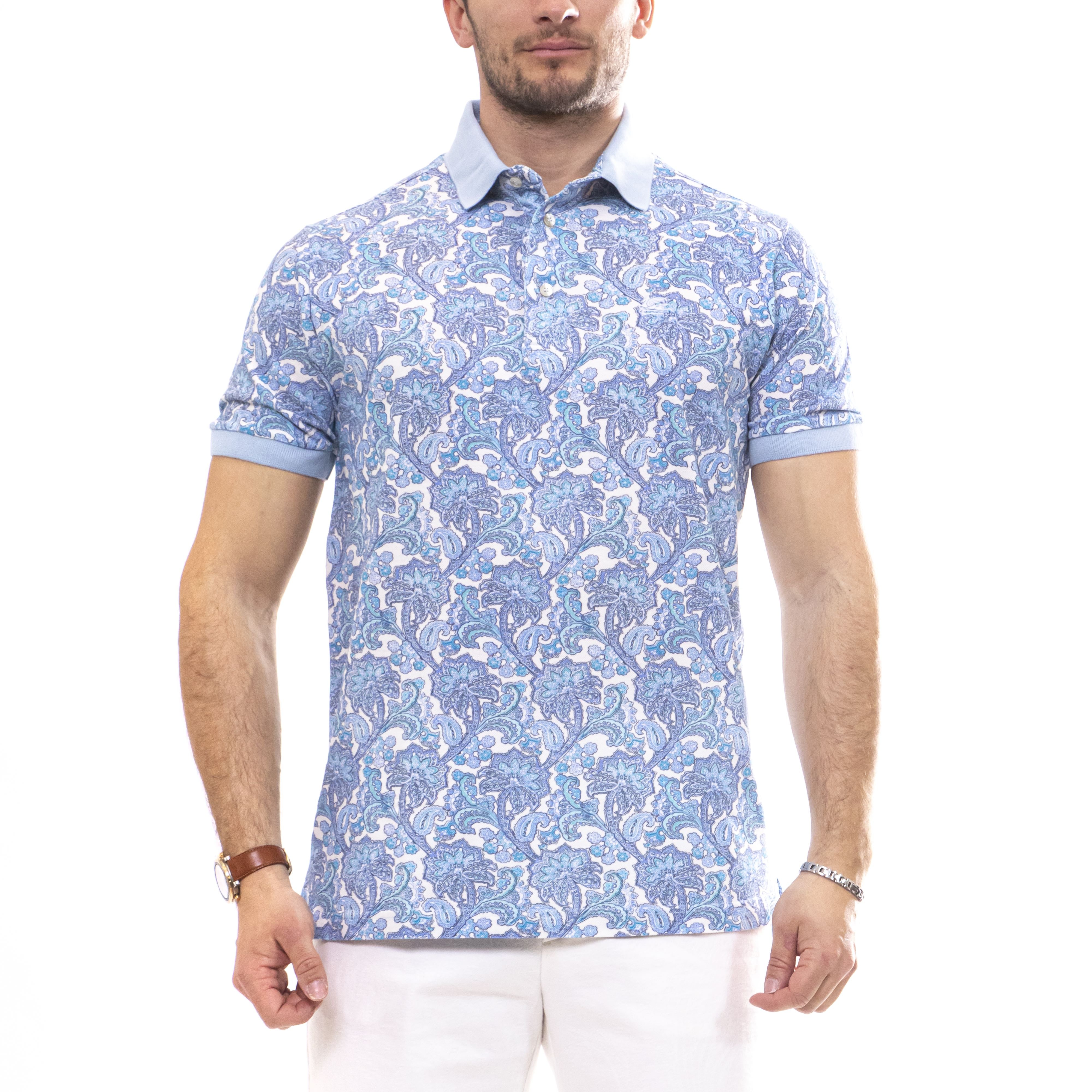 Etro Polo Roma X0801 STAMPA F.DO BIANCO