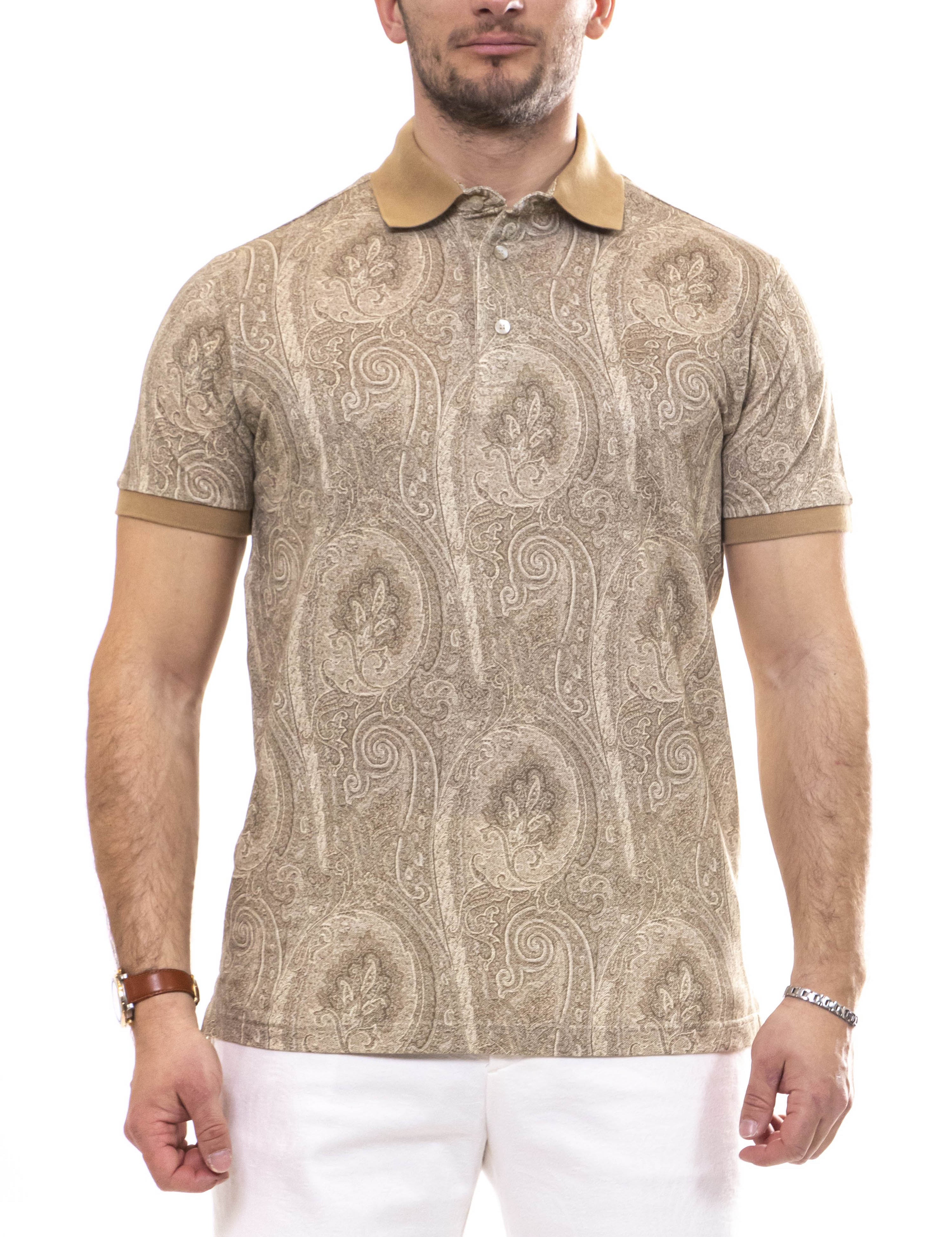 Etro Polo Roma X0820 STAMPA F.DO BEIGE