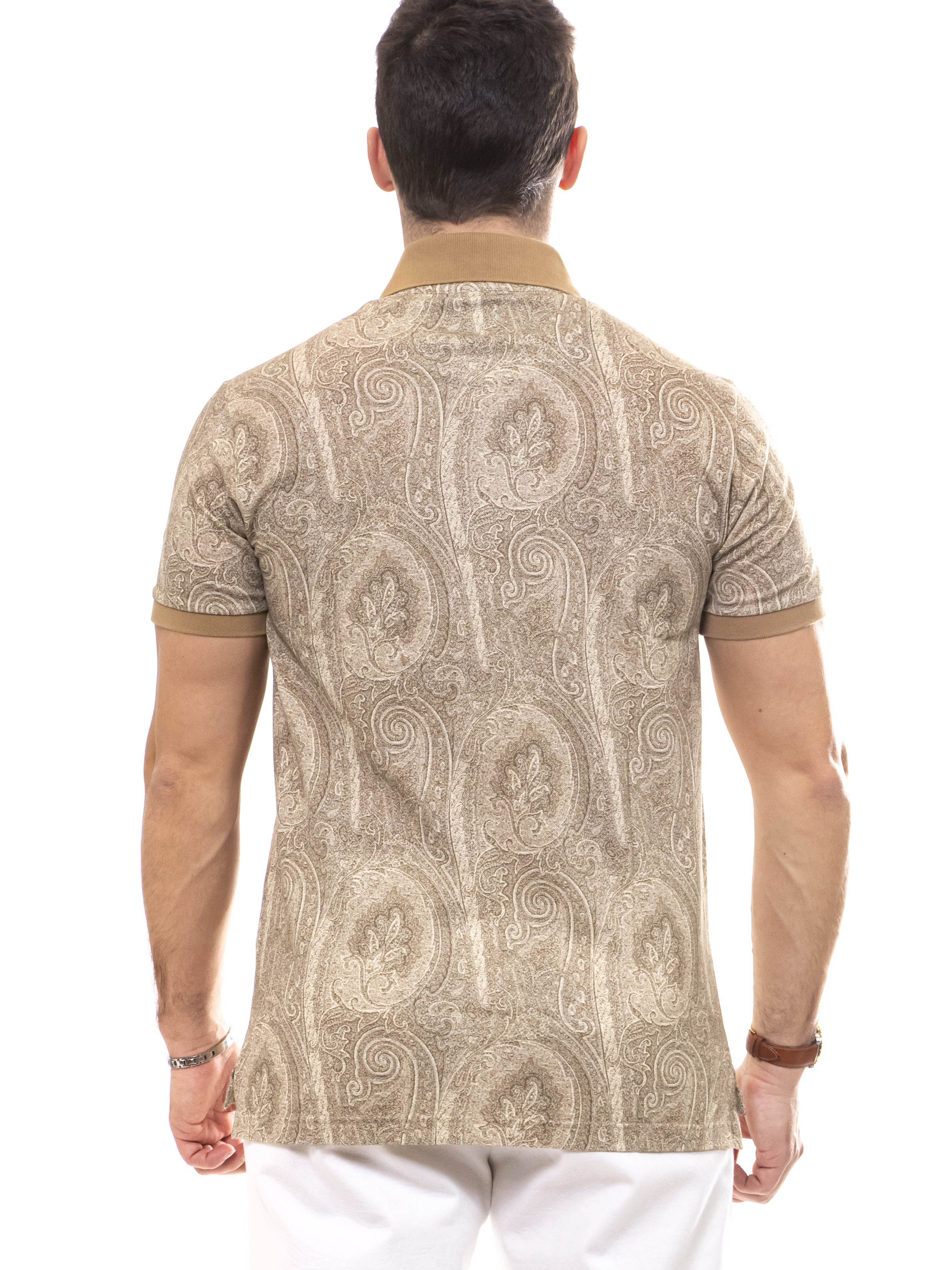 Etro Polo Roma X0820 STAMPA F.DO BEIGE