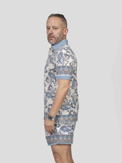 Etro Polo Roma X0880 F.DO AZZURRO
