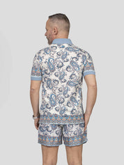 Etro Polo Roma X0880 F.DO AZZURRO