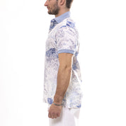 Etro Polo Roma X0883 STAMPA F.DO BLU