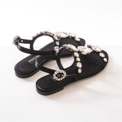 Dolce & Gabbana Sandalo Raso+ric. Pietre 8S488 NERO CRYSTAL