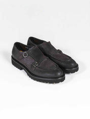 Doucals Scarpa Double Buckle NN05 ANTRACITE + F.DO NERO