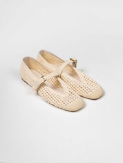 Stuart Weitzman Scarpa Leora Mary Jane CHK CHALK
