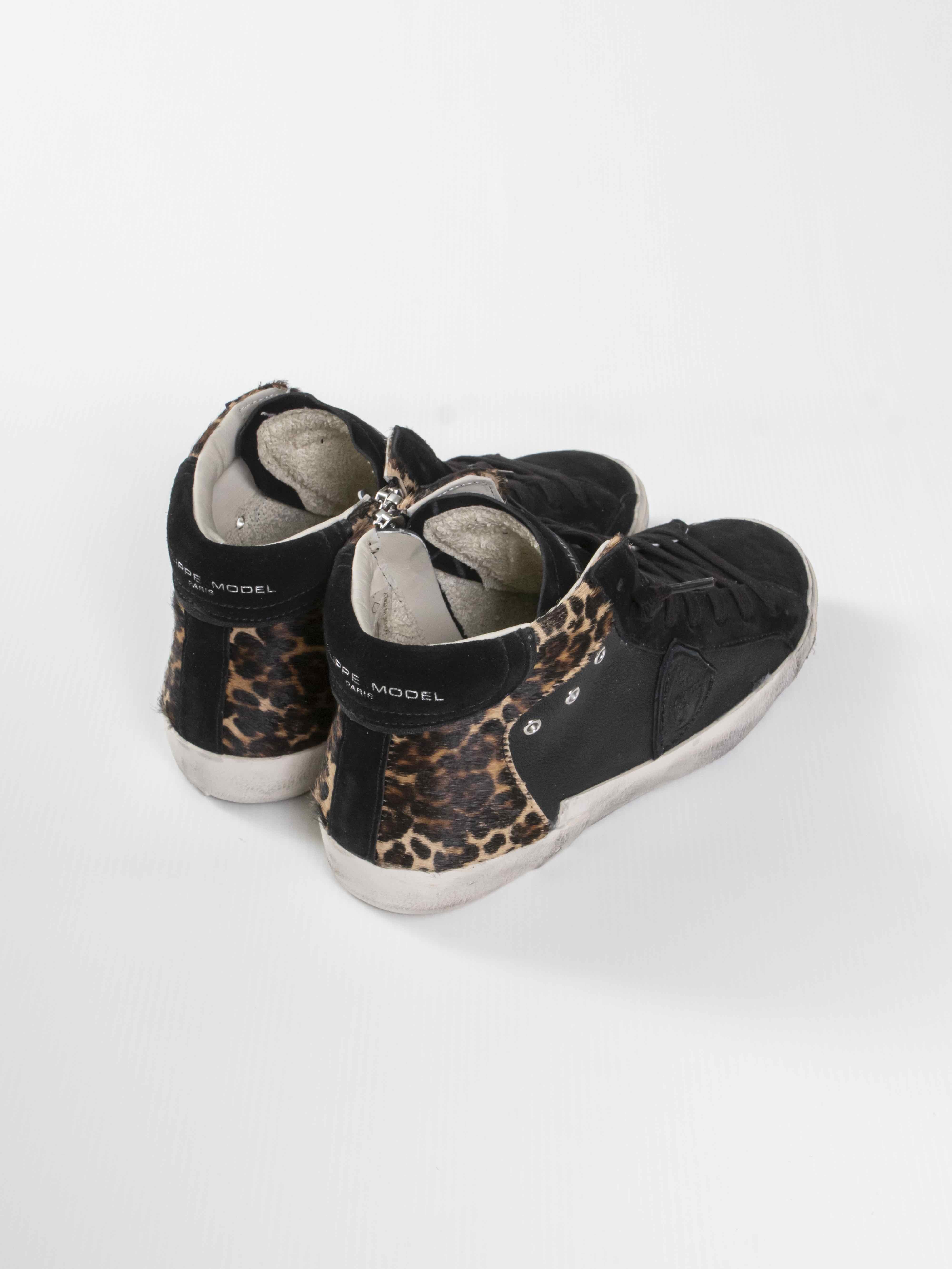 Philippe Model Scarpa Prsx High XPA2 MIXAGE POP ANIMALIER BLANC ROS