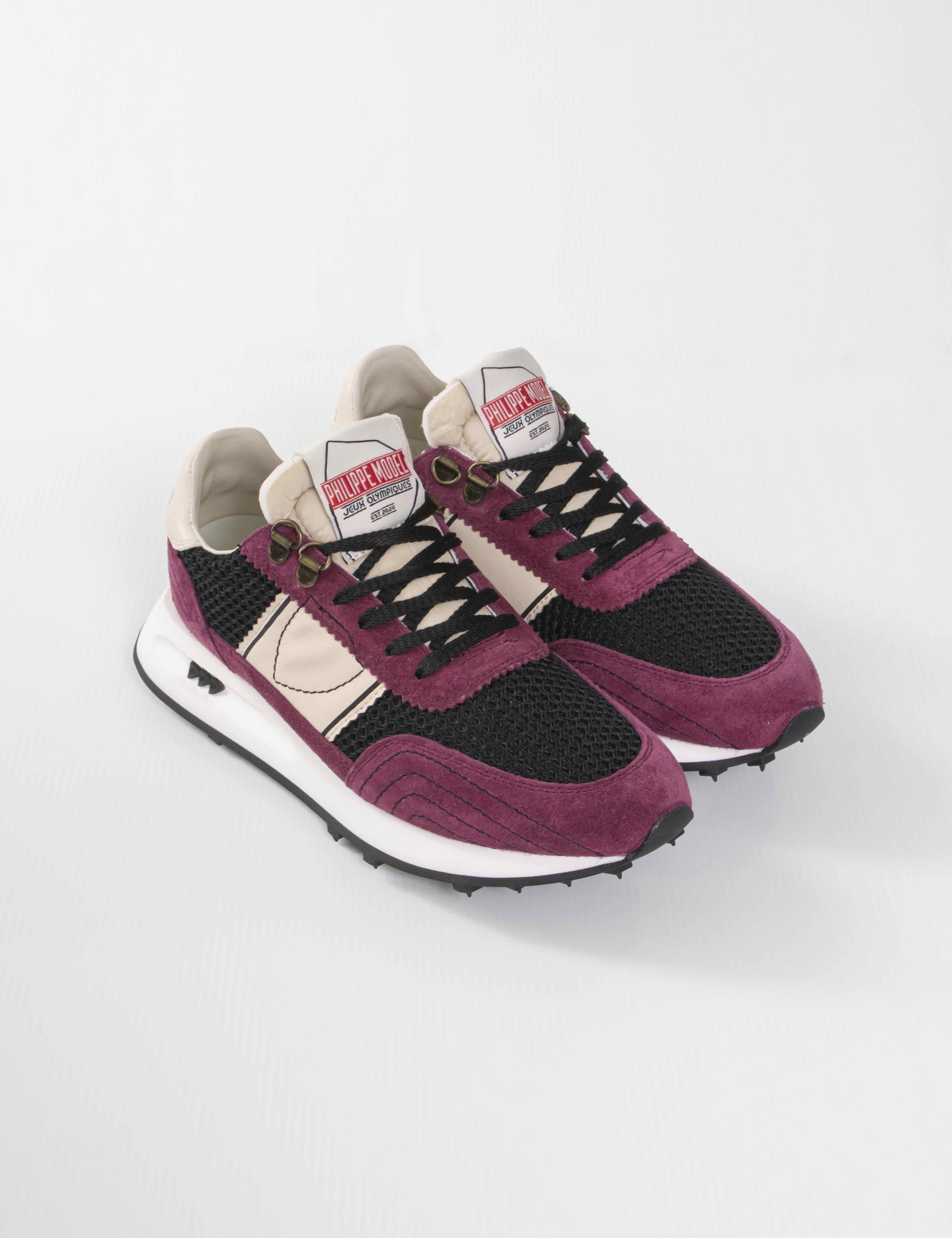 Philippe Model Scarpa Tour Low RM04 RESAU MONTAGNE NOIR CYCLAMEN