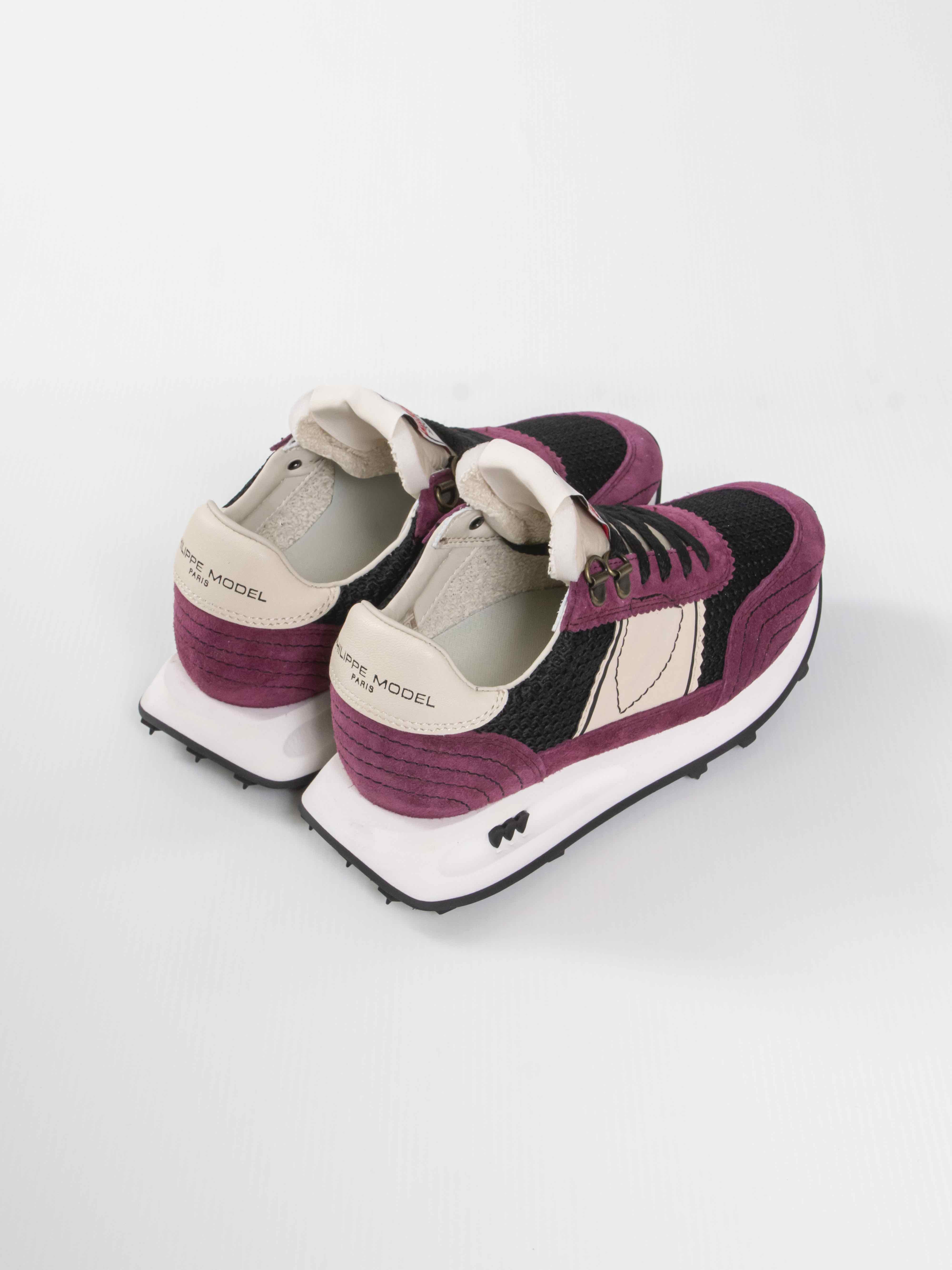 Philippe Model Scarpa Tour Low RM04 RESAU MONTAGNE NOIR CYCLAMEN