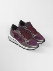 Philippe Model Scarpa Tropez Haute MXFA METAL MIXAGE FUR BORDEAUX GUN