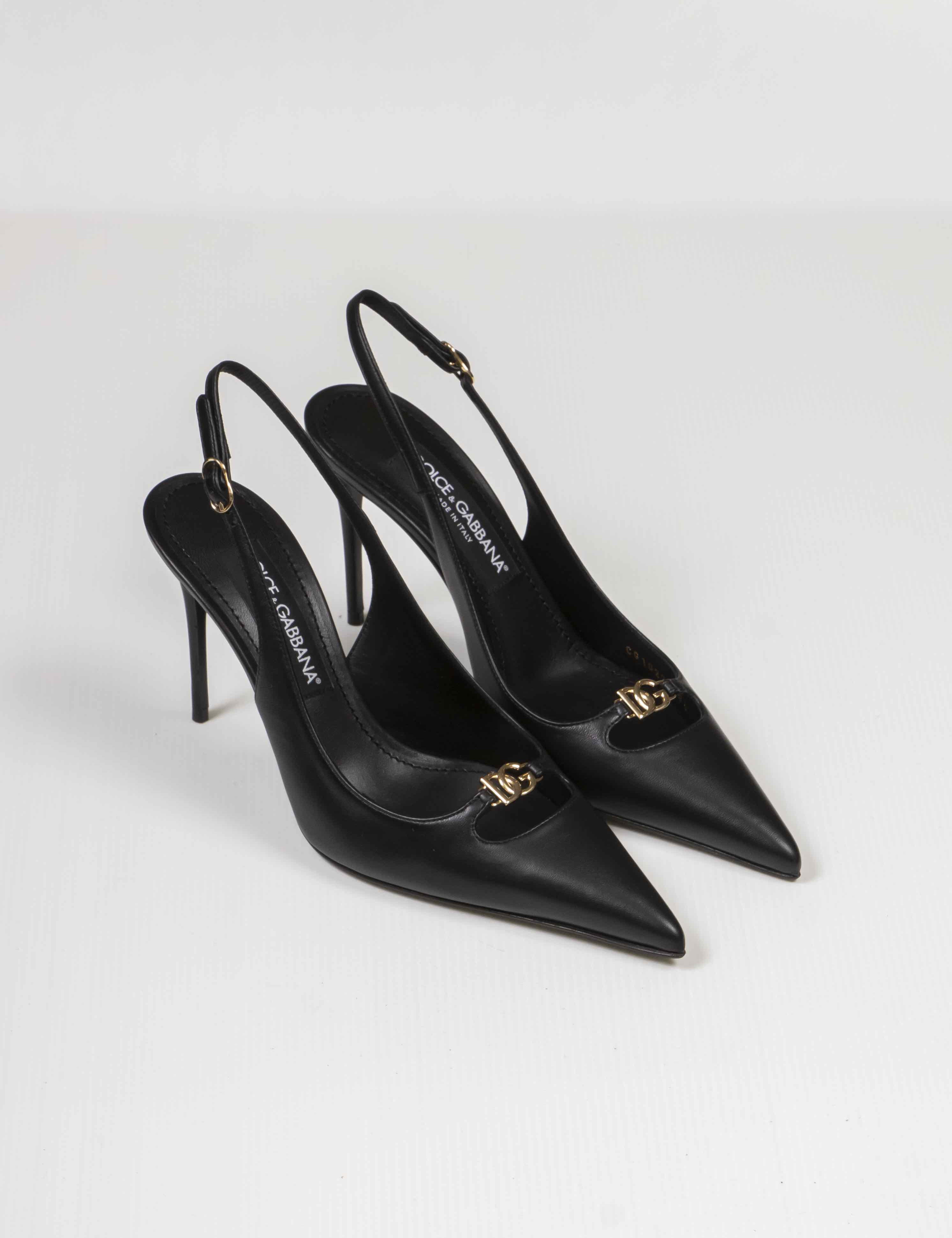 Dolce & Gabbana Slingback Nappa Seta 80999 NERO
