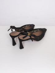 Dolce & Gabbana Slingback Pizzo 80999 LEO NERO