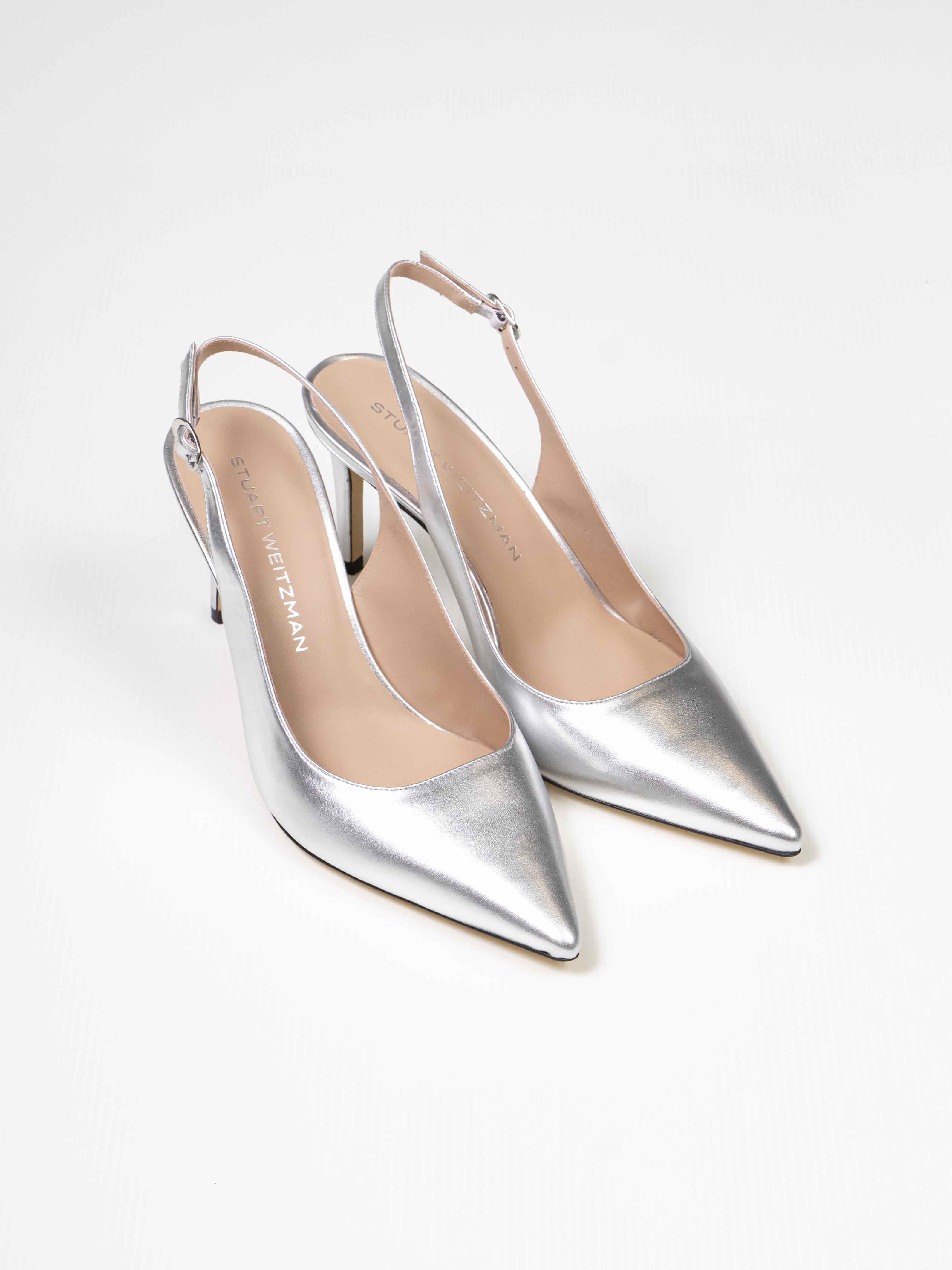 Stuart Weitzman Slingback Stuart Power 75 SLV SILVER