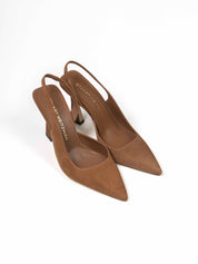 Stuart Weitzman Slingback Vinnie 85 QPI TOASTED ALMOND