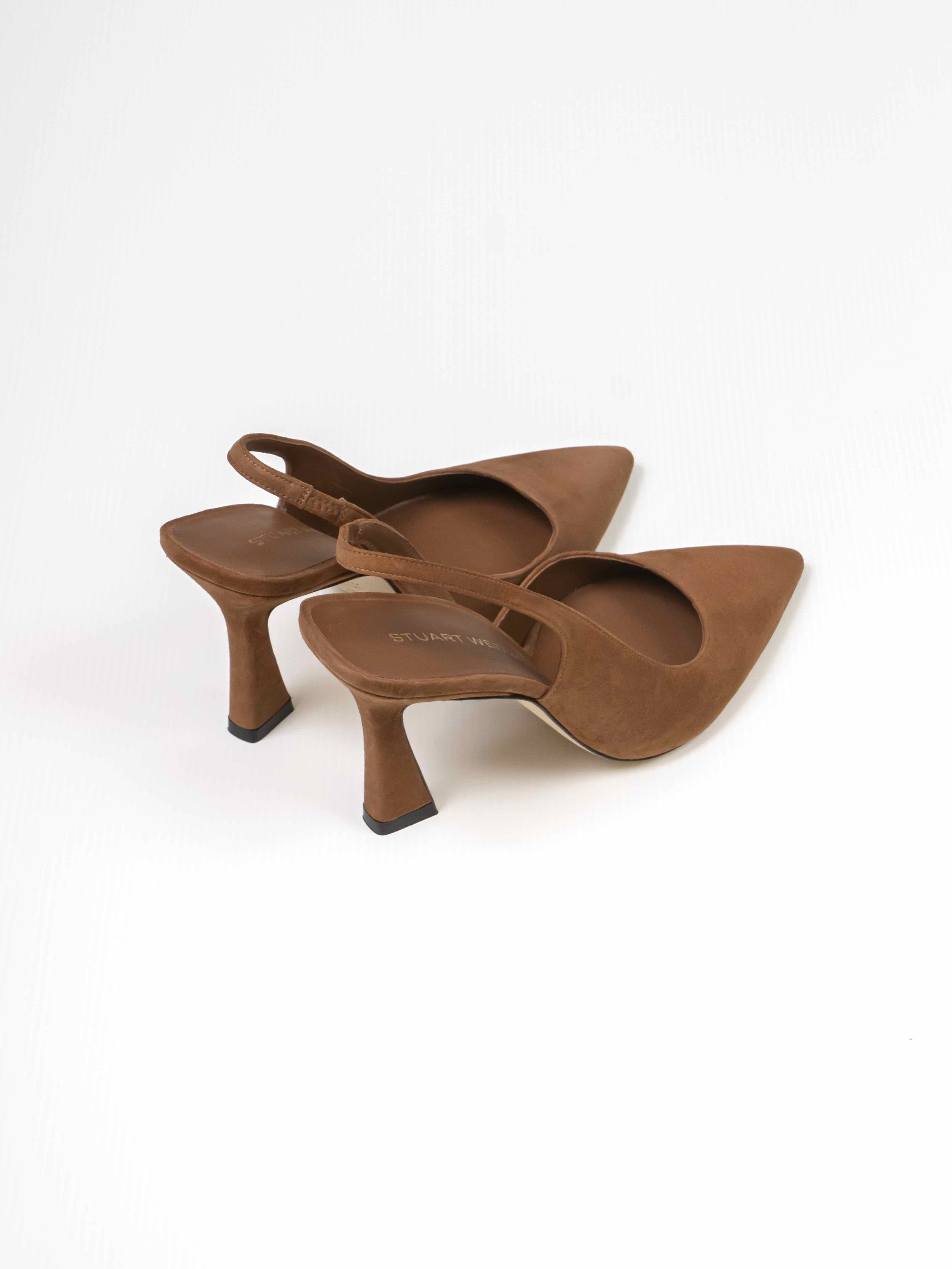 Stuart Weitzman Slingback Vinnie 85 QPI TOASTED ALMOND