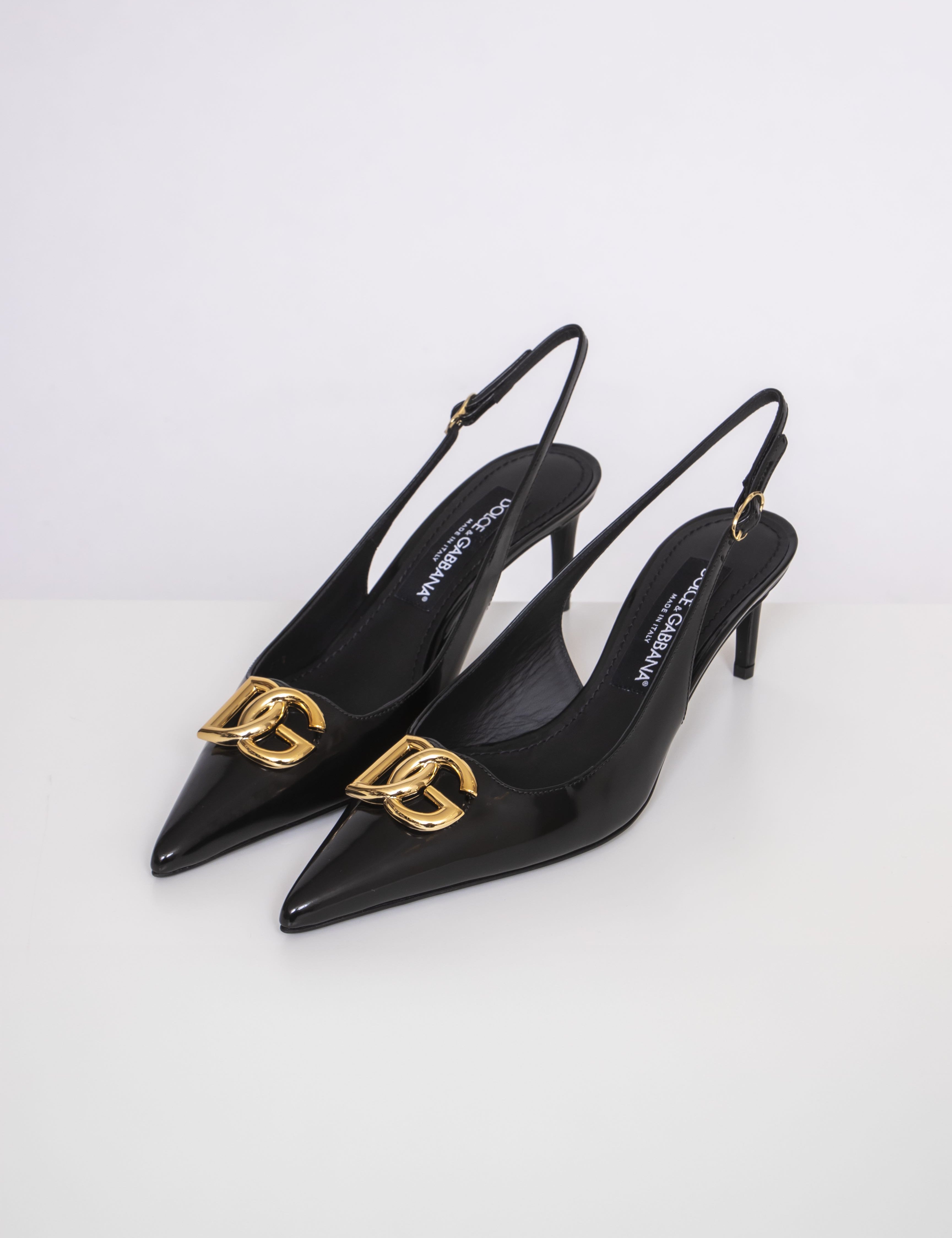Dolce & Gabbana Slingback Vitello Lucido 80999 NERO