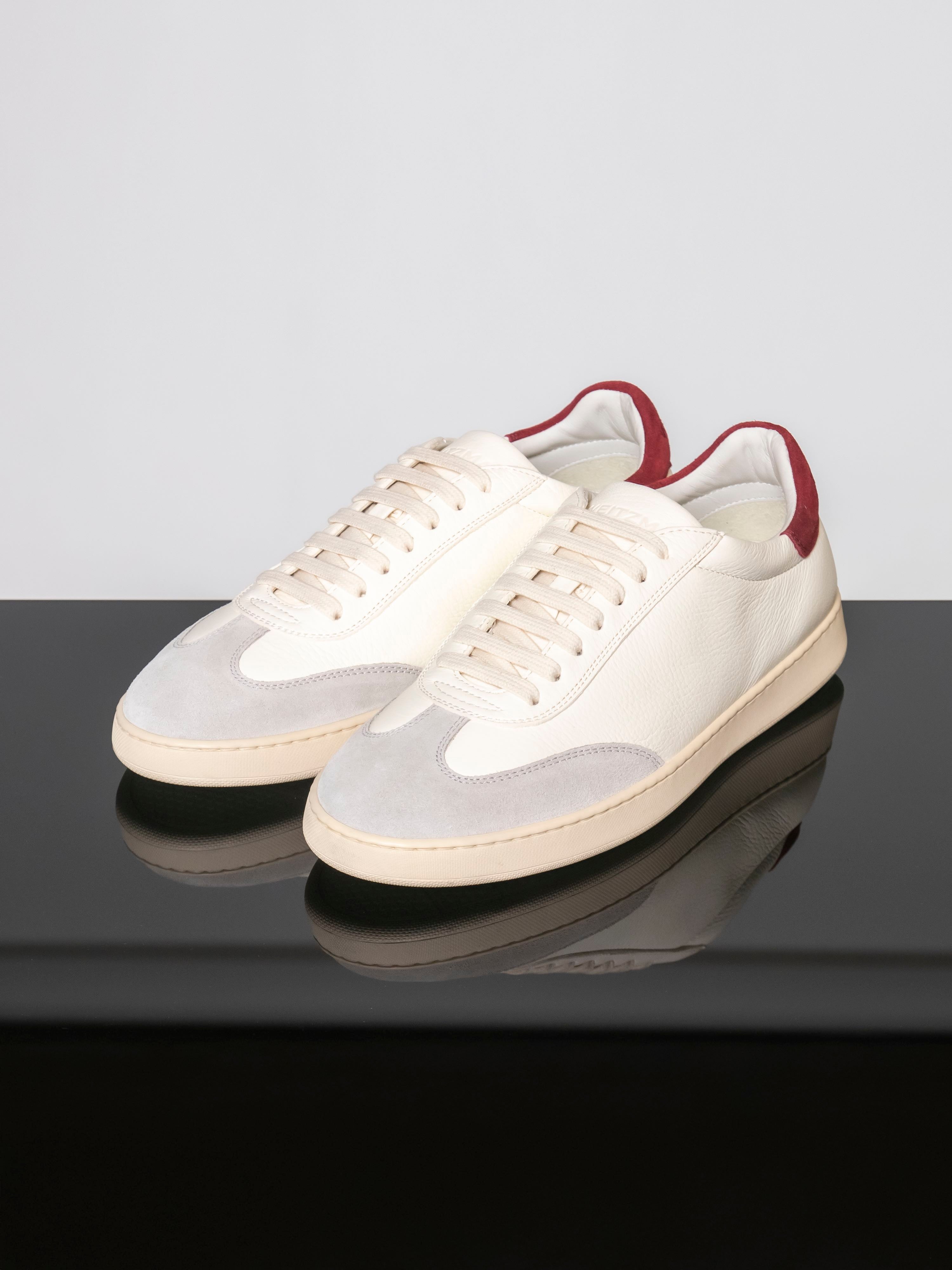 Stuart Weitzman Sneaker Banner XSV WHITE/OATMEAL/MAROON
