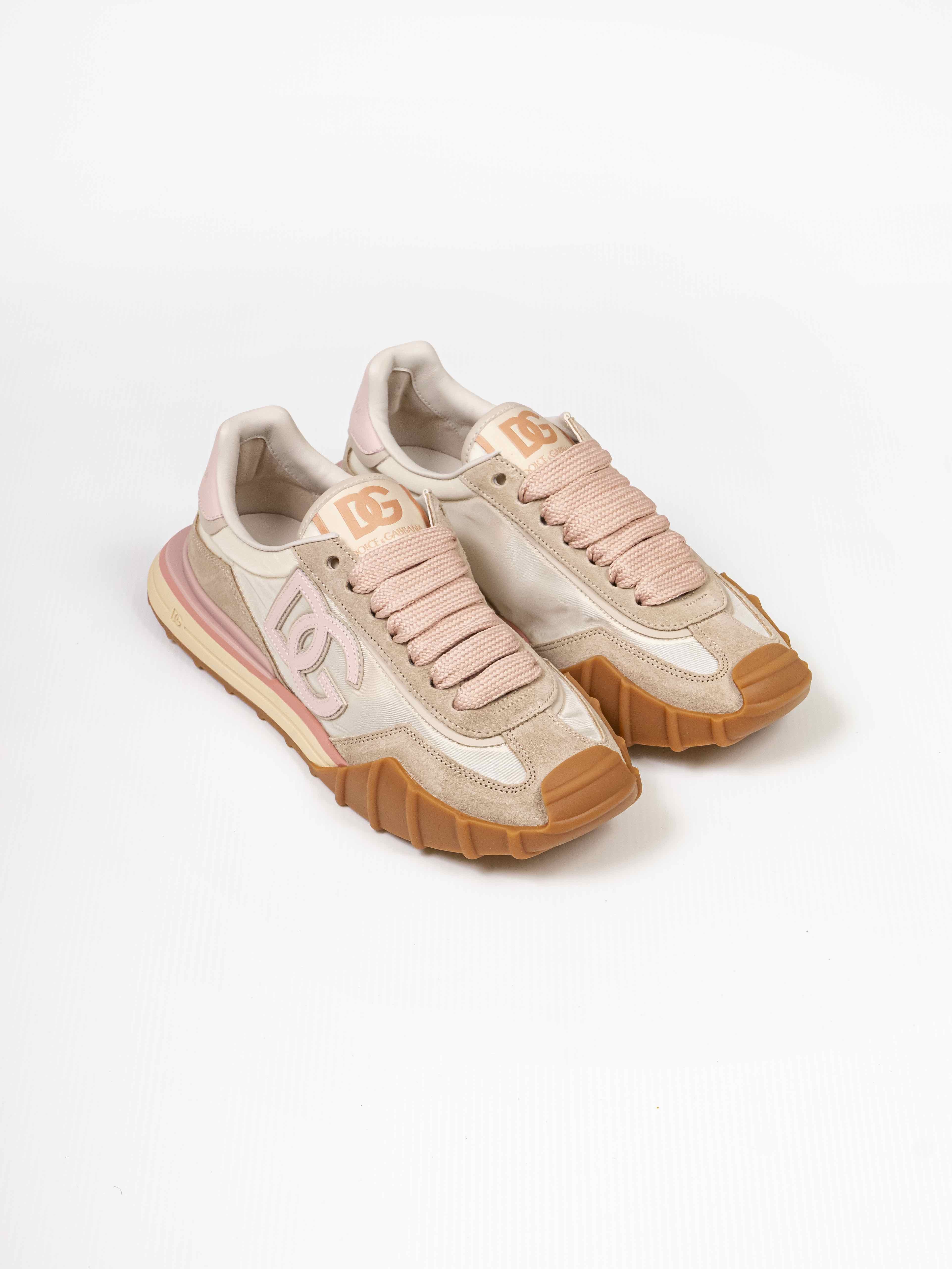 Dolce & Gabbana Sneaker Bassa 8S160 AVORIO/ROSA