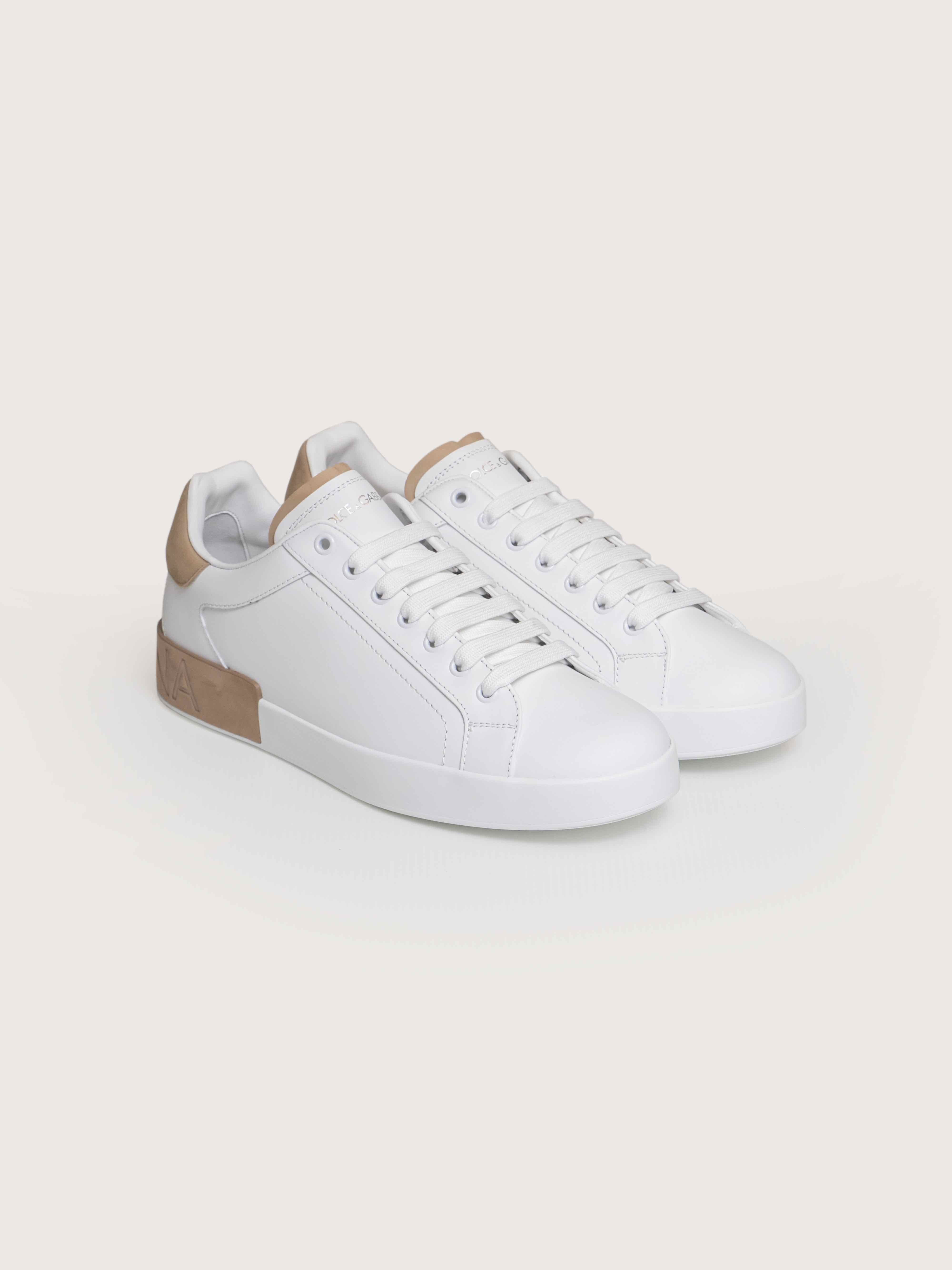 Dolce & Gabbana Sneaker Bassa 8S537 BIANCO/CUOIO