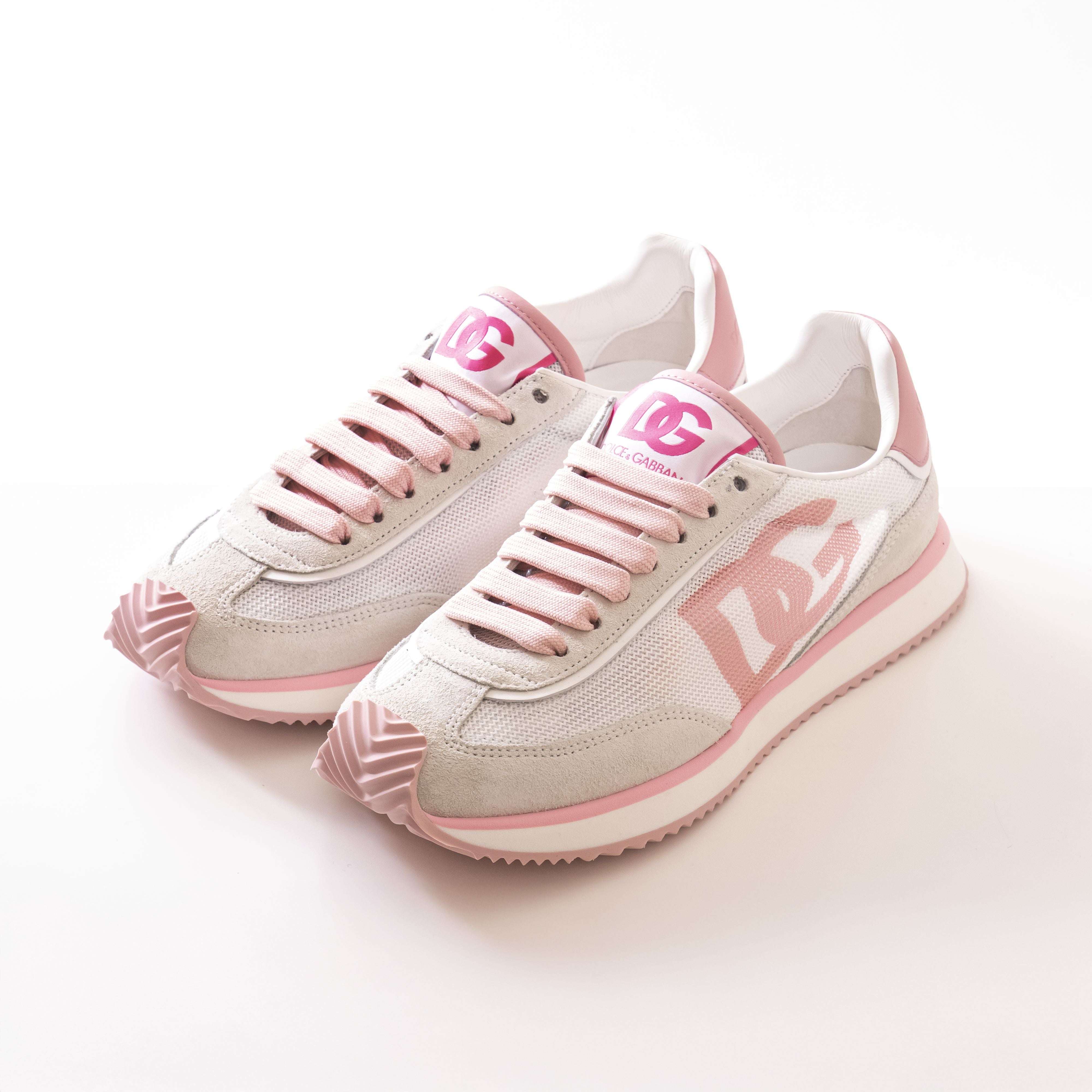 Dolce & Gabbana Sneaker Bassa Dragon 87587 BIANCO ROSA